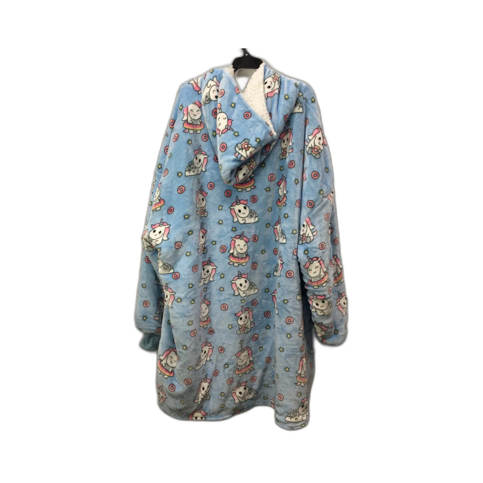 The Oodie Unicorn Print Hooded Pullover Jumper Soft Cuddly Polyester - Image 2