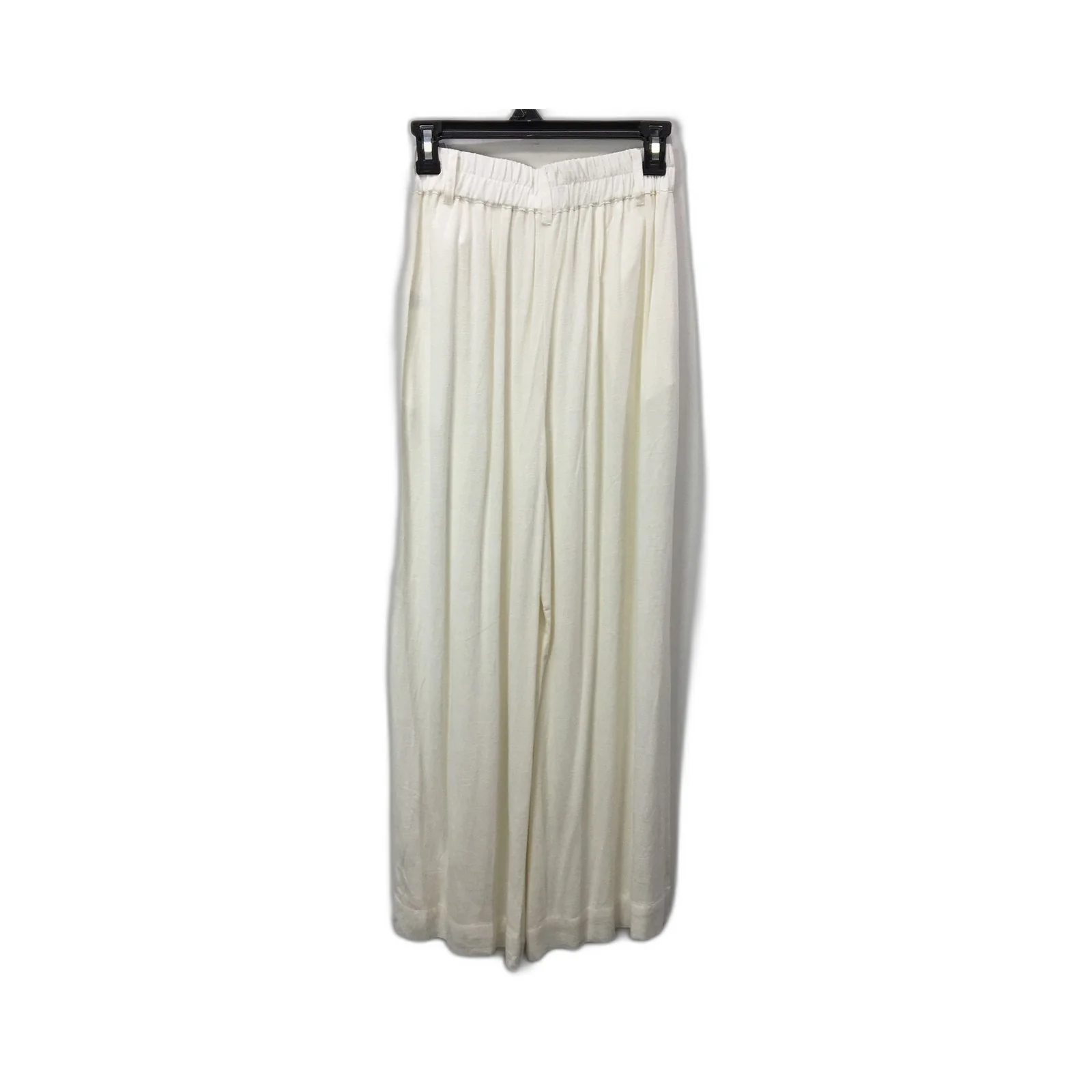 Dotti Wide Leg Linen Blend Pants Viscose Elastic Waist Ivory Women's Size 6 NEW - Image 2