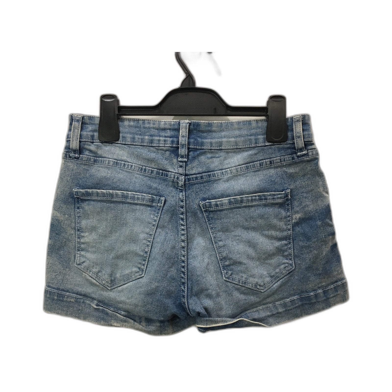 91 Cotton On Mid Rise Distressed Denim Shorts Light Blue Women's Size 10 NEW - Image 2