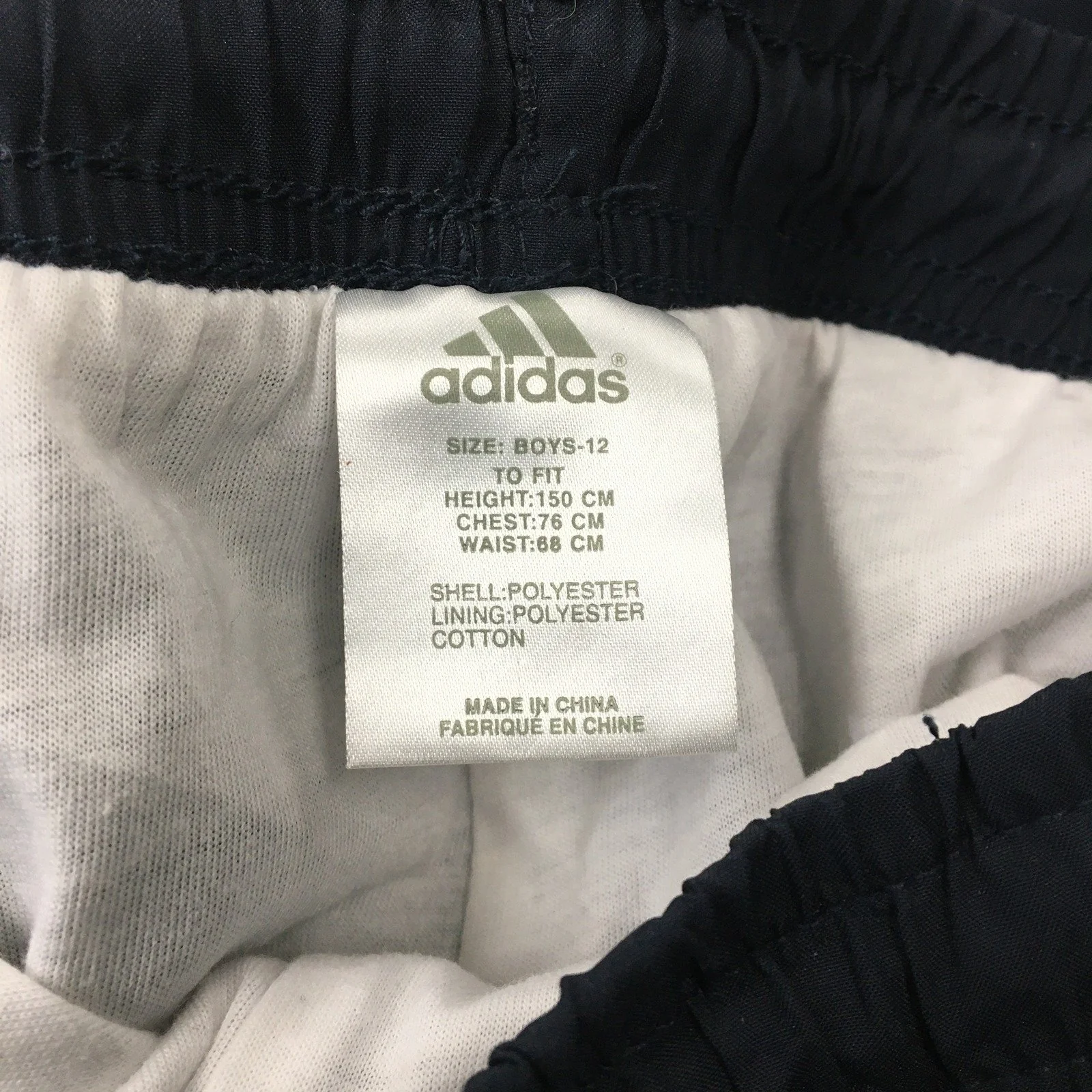 adidas Youth Windbreaker Pants Black Activewear Size 12 - Image 3