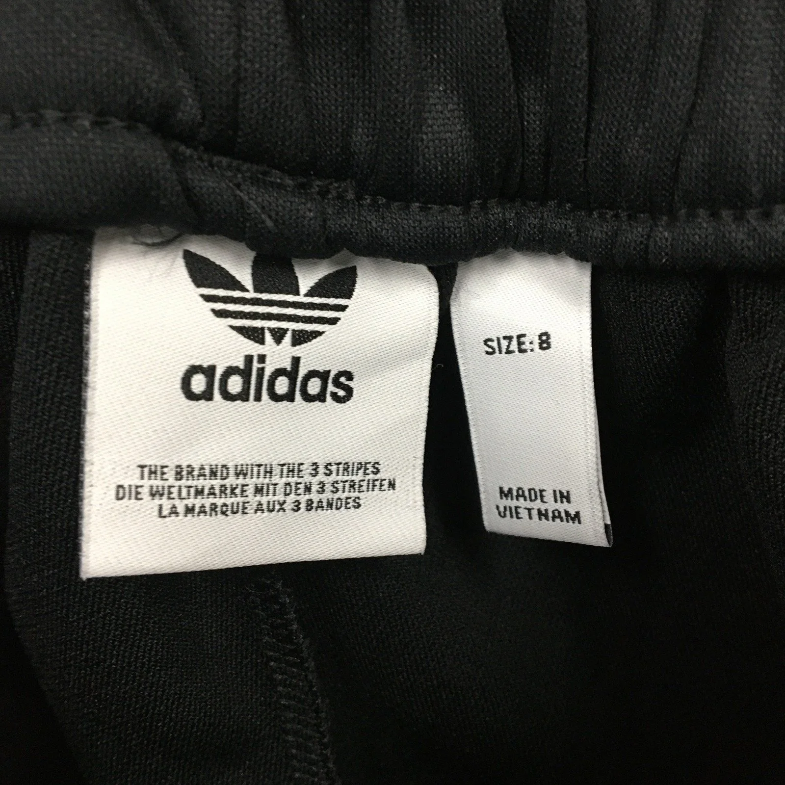 adidas Trackpants Black Athletic Sweatpants Women's Size 8 - Image 4