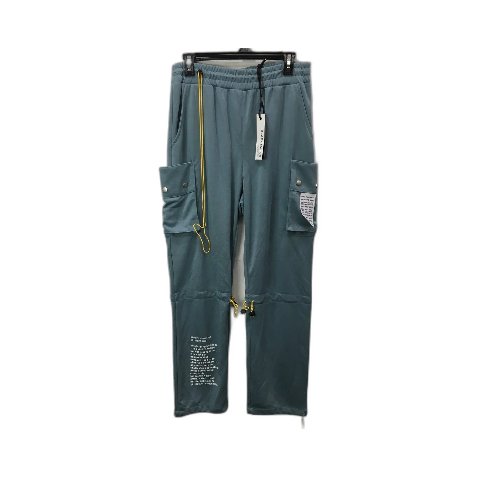 BlackTailor Cargo Pants with Drawstring Waist Slate Gray Size 32 NEW