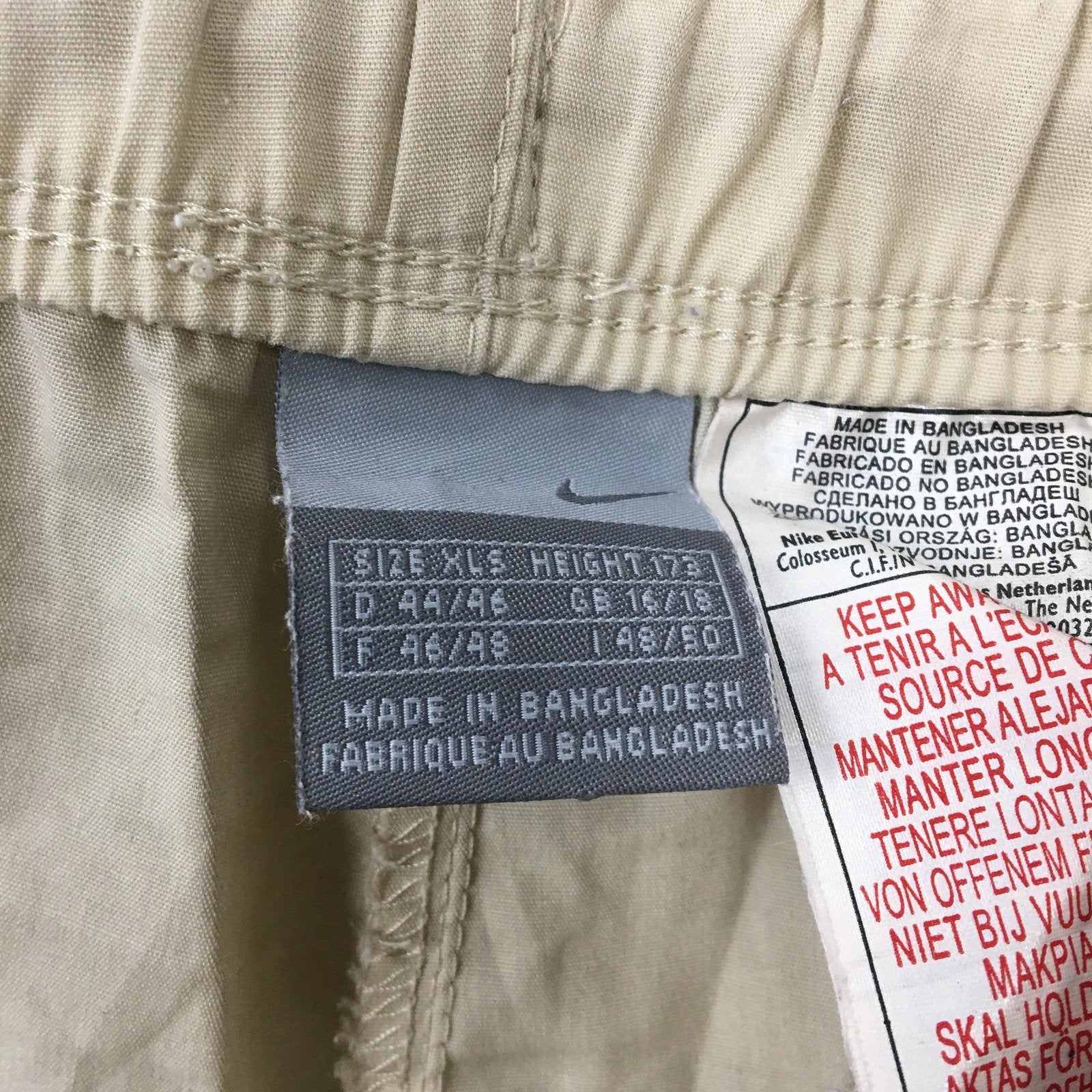 Nike Sportswear Windbreaker Pants Beige Casual Athletic Size XL - Image 5
