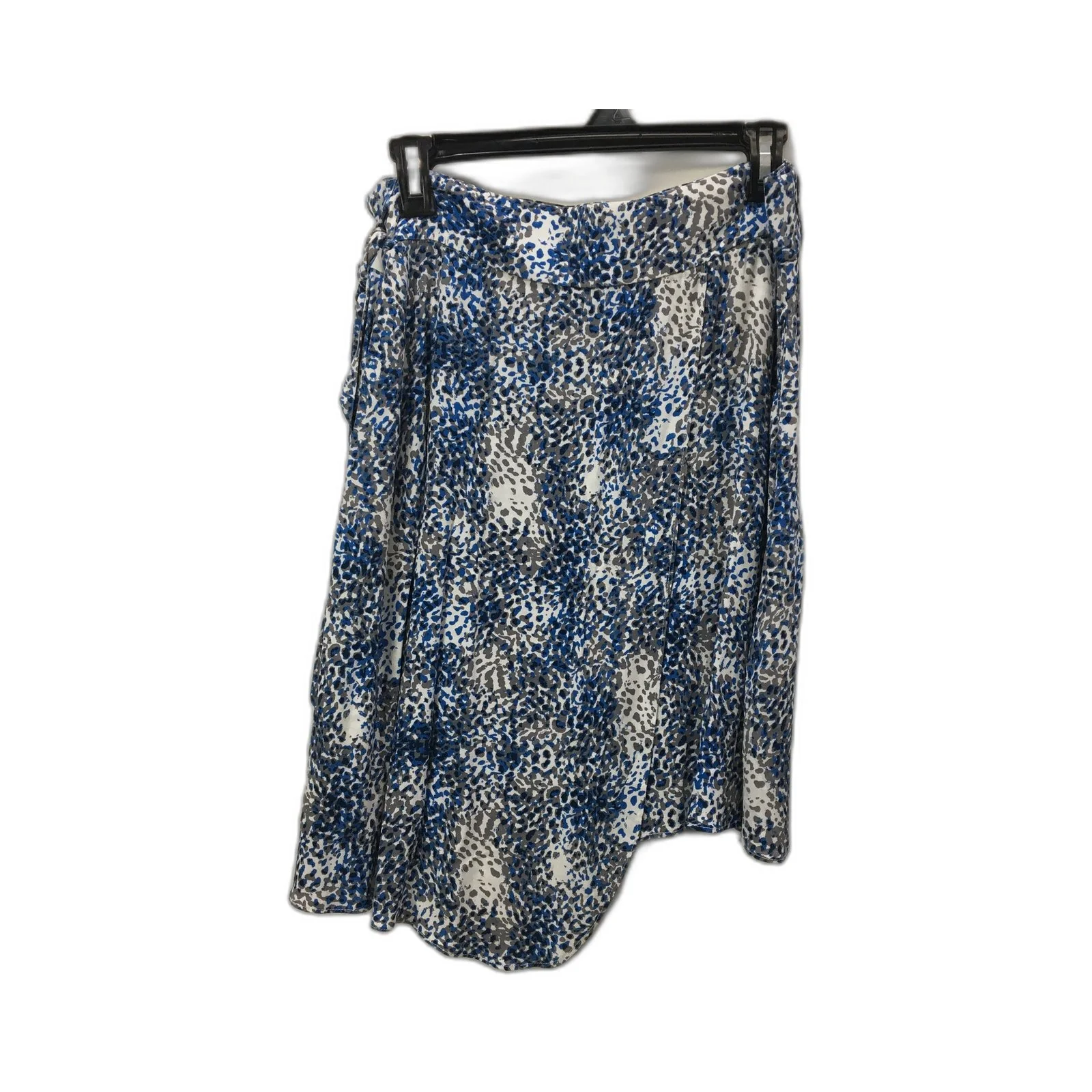 Oxford Woman Patterned Viscose Elastic Waist Skirt Blue Gray Size 10 NEW - Image 2