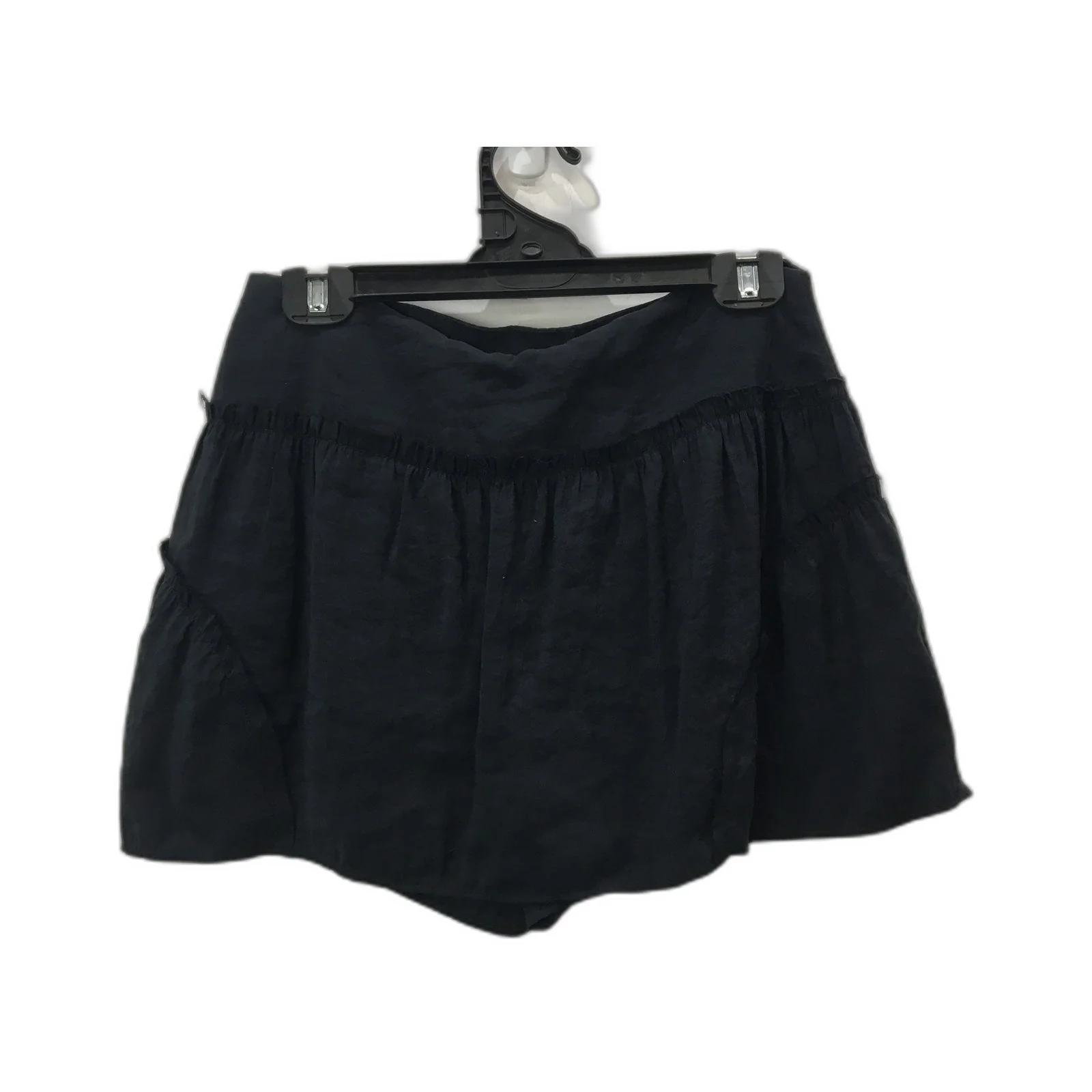 Zara Ruched Elastic Waist Shorts Black Women's Size XS - Image 2