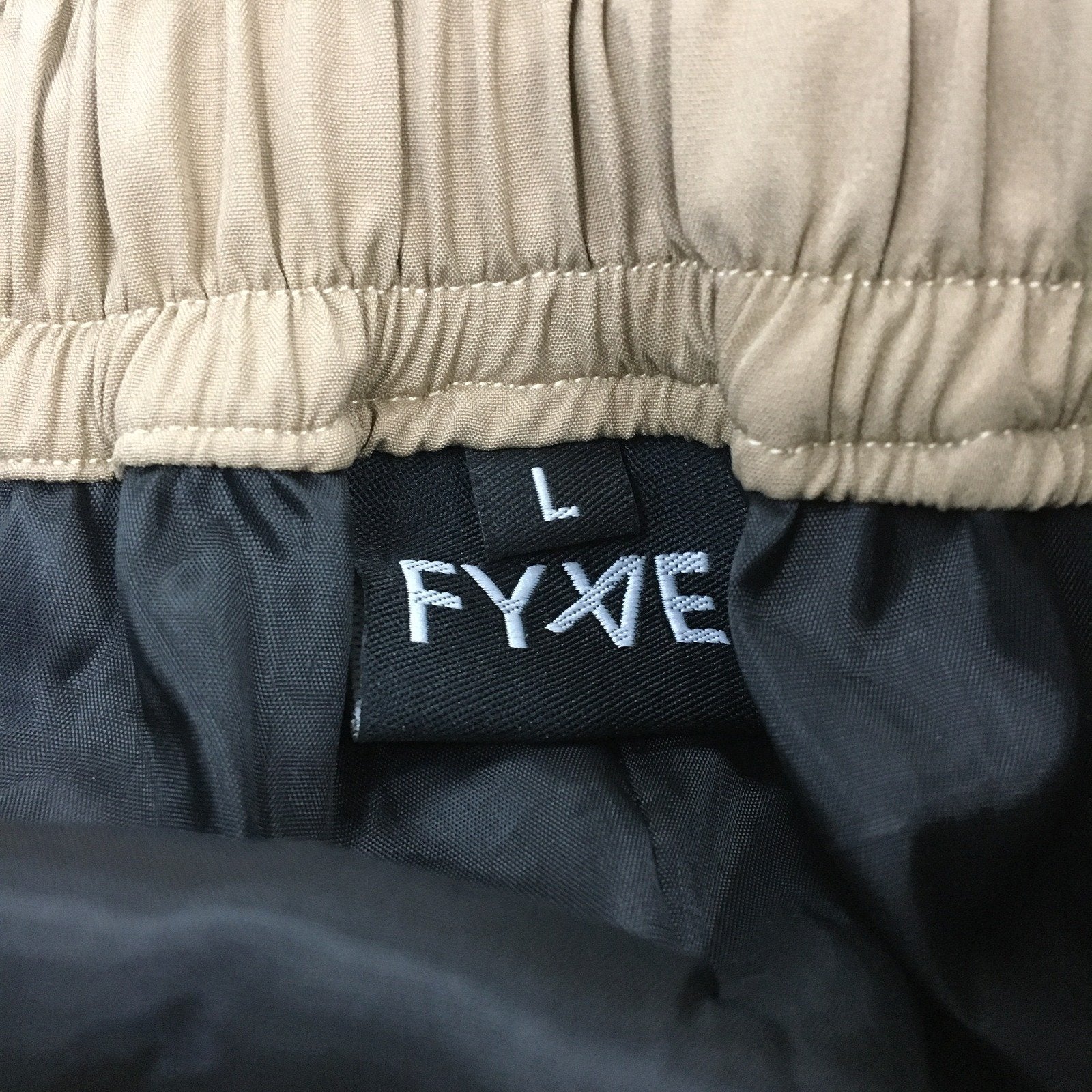 FYVE Cargo Pants Drawstring Elastic Waist 100% Polyester Tan Size Large NEW - Image 5