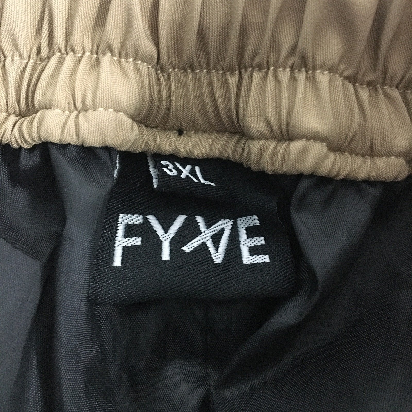 Fyve Mens Cargo Pants Elastic Waist Polyester Tan Size 3XL NEW - Image 4