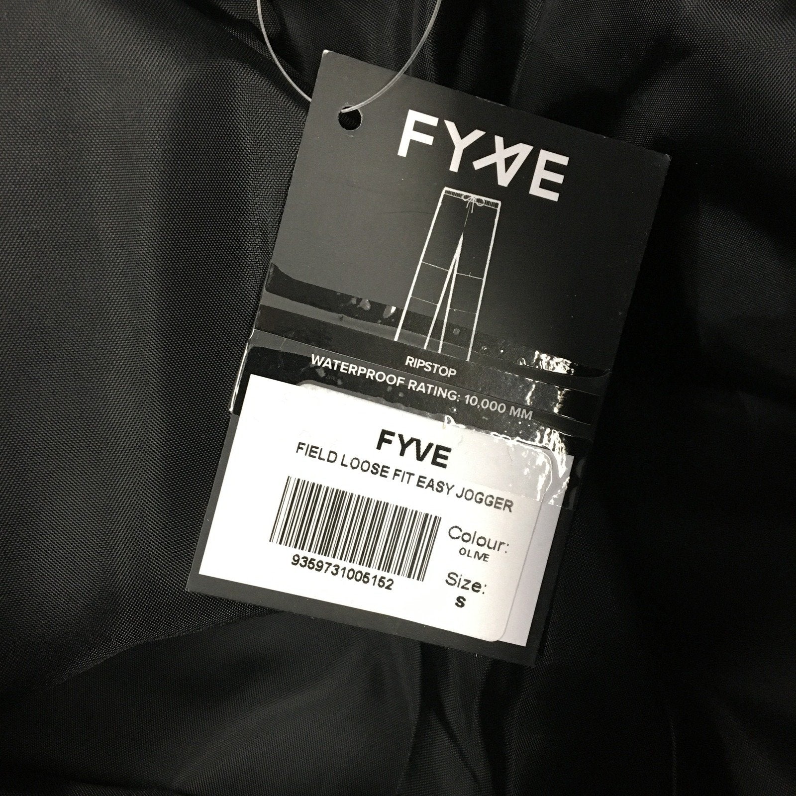 FYVE Loose Fit Unisex Waterproof Joggers Pants Olive Green Size S NEW - Image 5