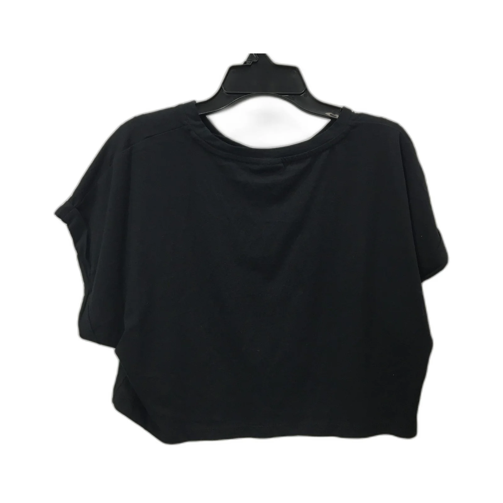 Zara Cropped Graphic Tee Casual Cotton Top Shirt Black Women's Size 12 - Image 2