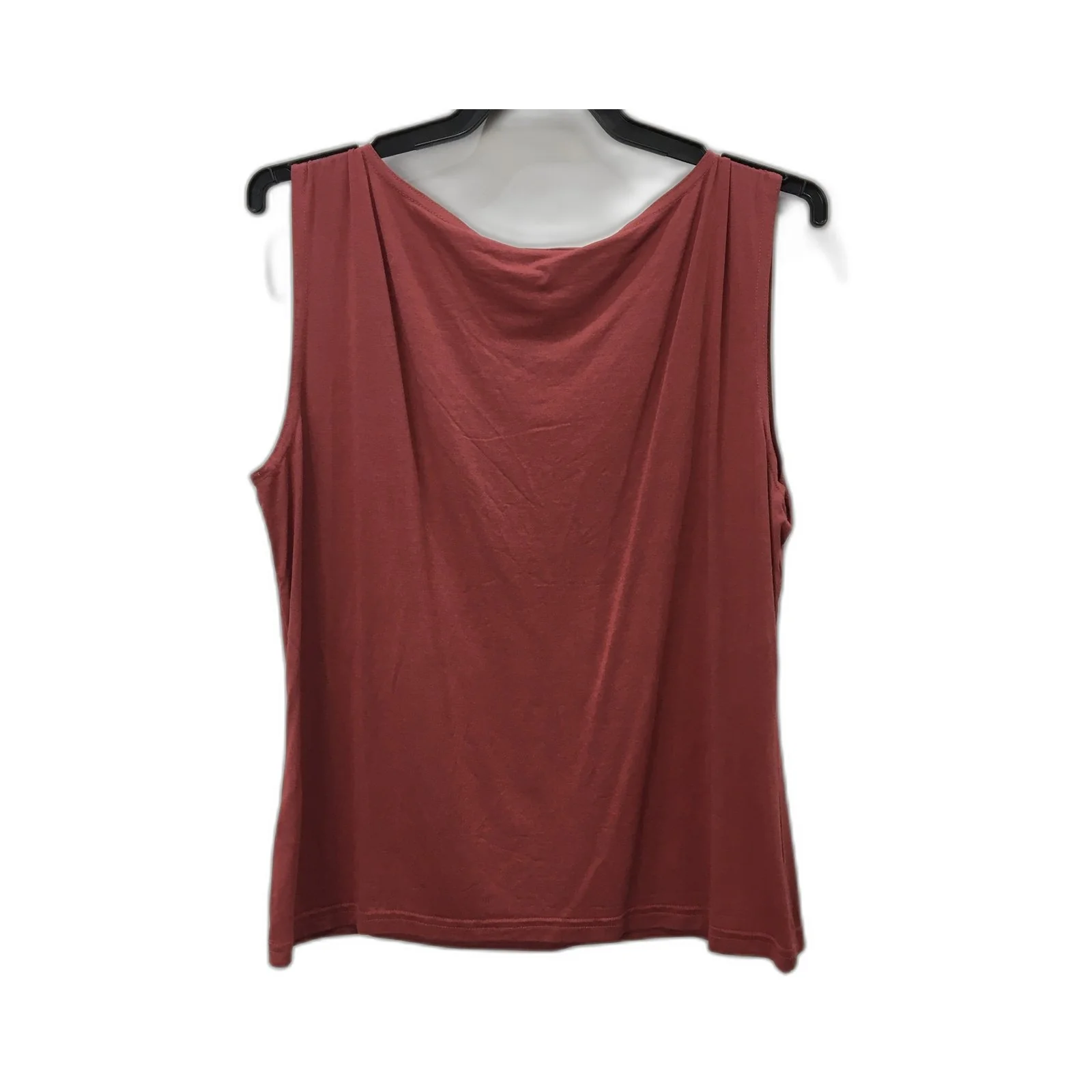 Perri Cutten Sleeveless Draped Neck Tank Top Women Burgundy Size L - Image 2