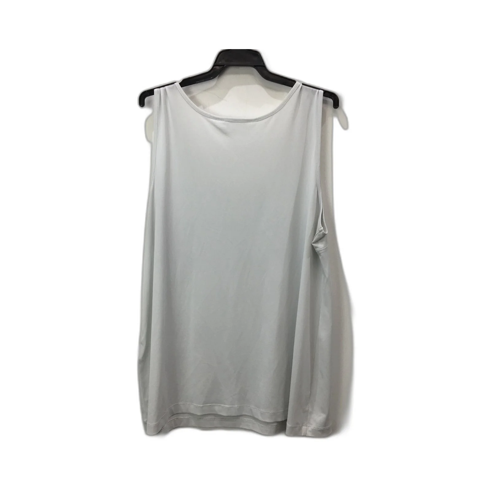 Basics Women's Light Gray Polyester Tank Top Comfortable Soft Size Medium - Image 2