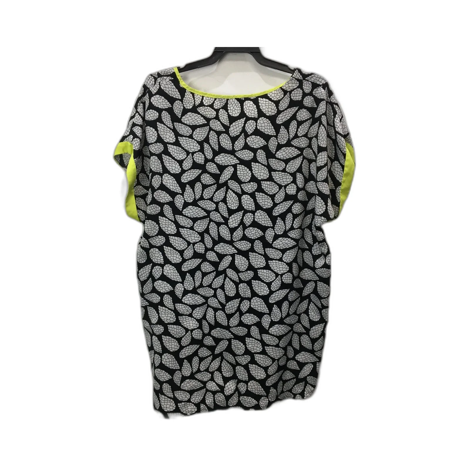 Decjuba Leaf Print T-Shirt Women Black and White Size 14 - Image 2