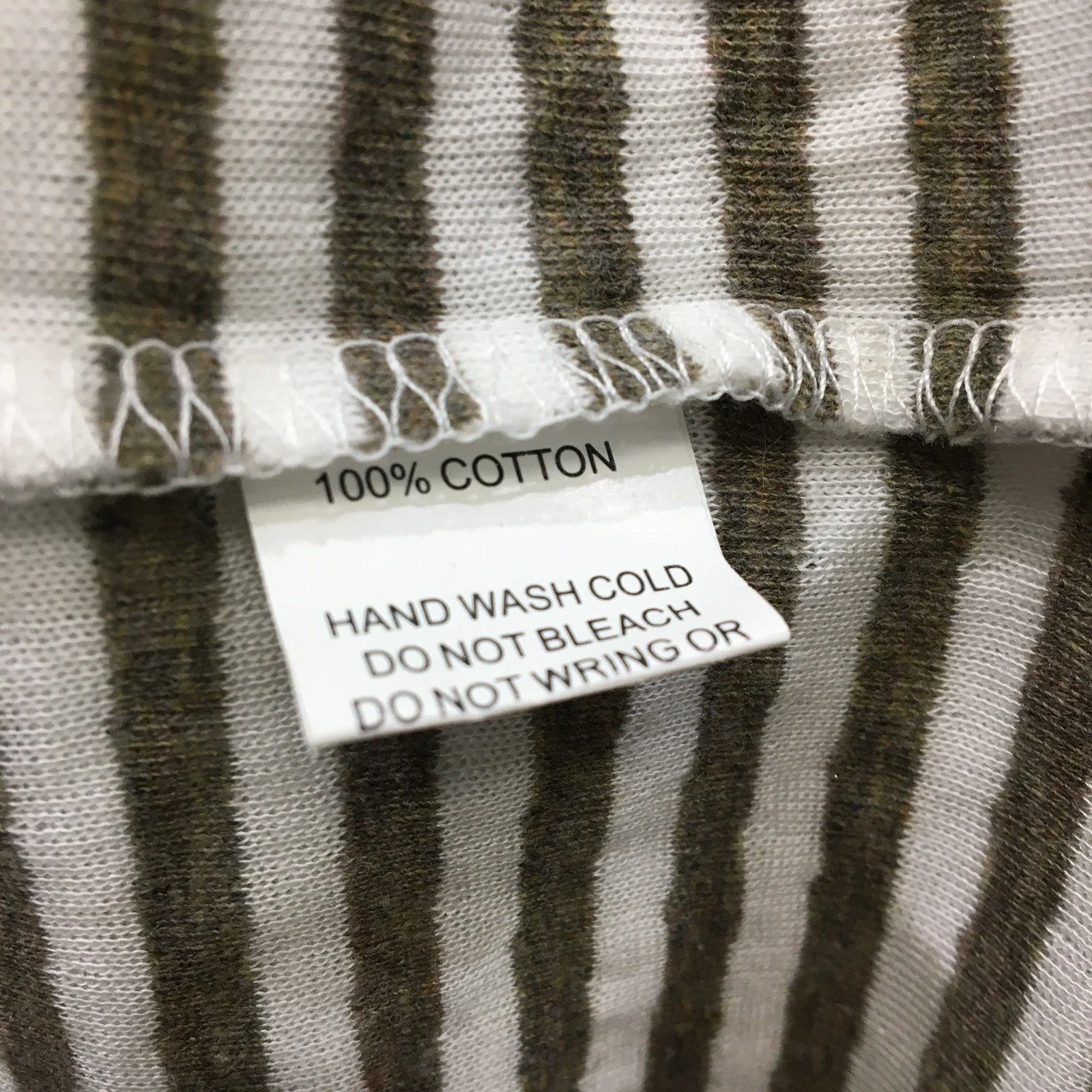 YAL Striped Pullover shirt Soft Comfortable Cotton Blend Gray and Tan Size M - Image 3
