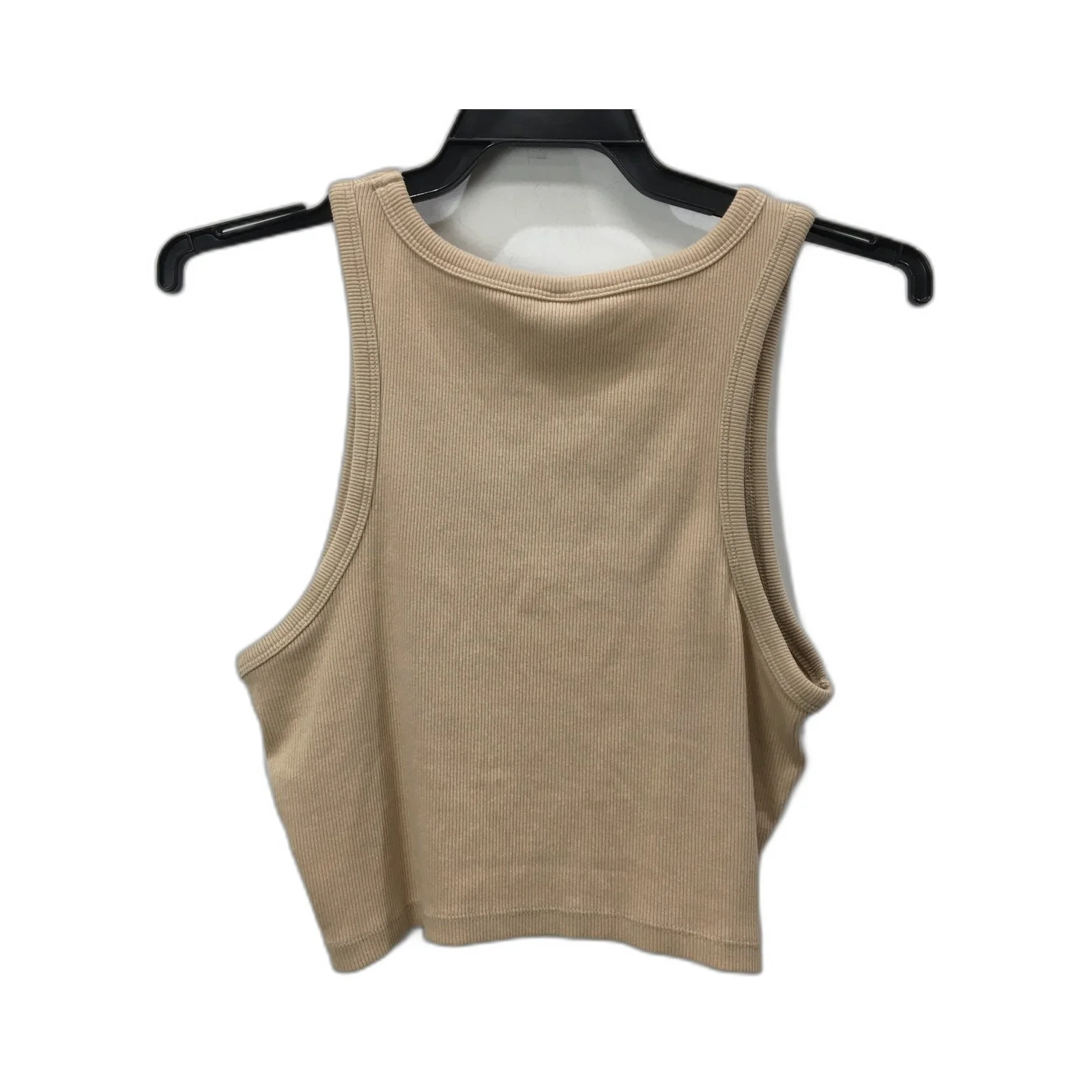 H&M Ribbed Knit Tank Top Beige Women's Size Medium - Image 2