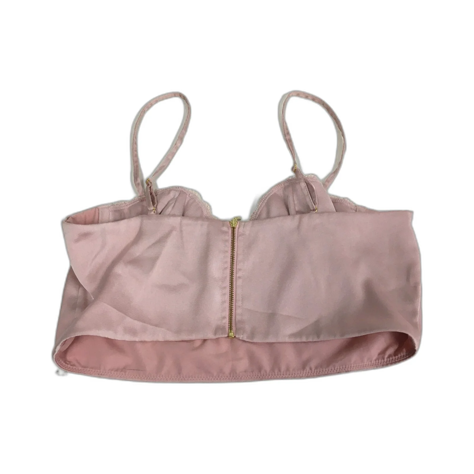 Beginning Boutique Lace Trim Pleated Cup Bra Light Pink Women's Size 12 - Image 2