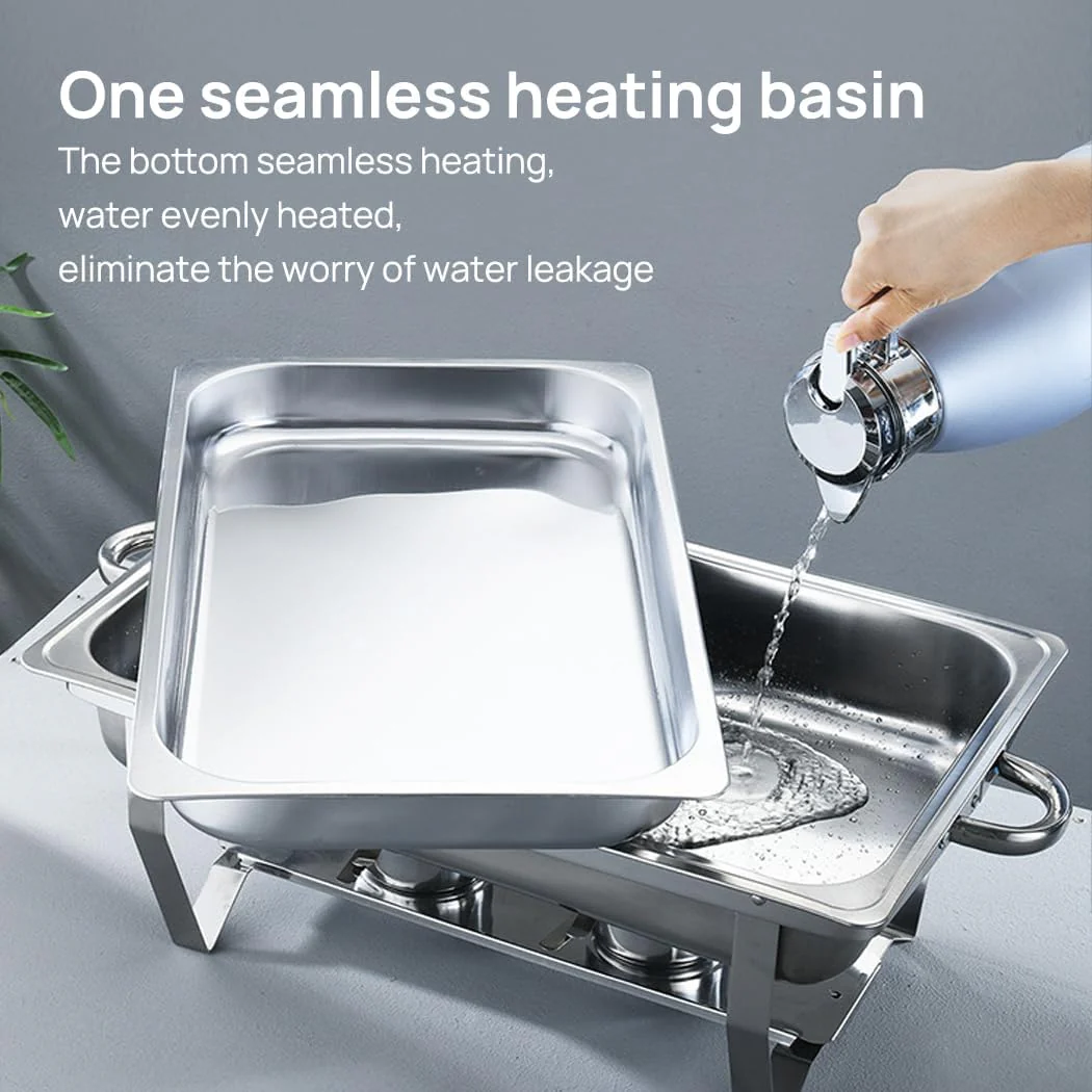 Velmora Stainless Chafing Dishes & Food Warmers Steel Insulated Buffet Food NEW - Image 5