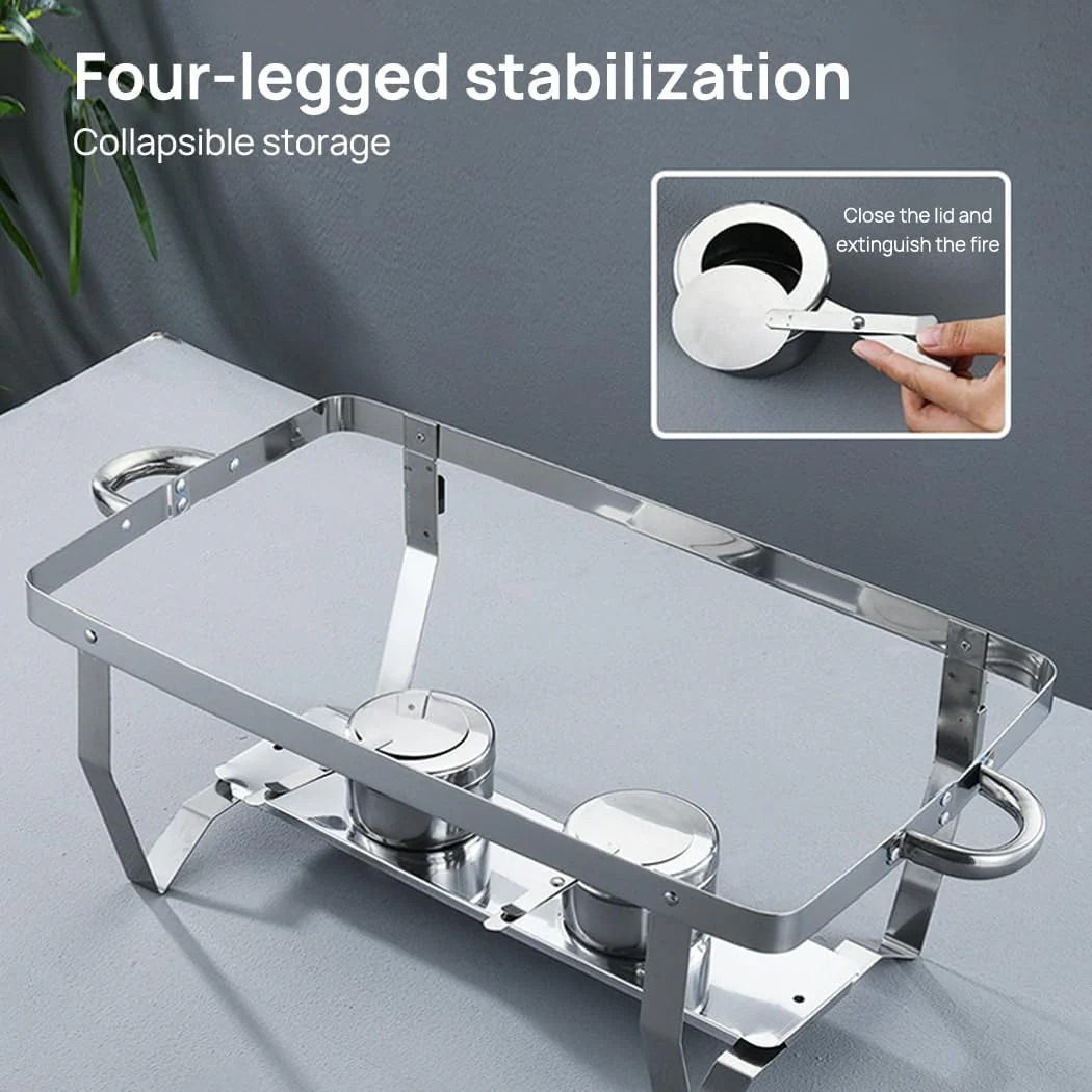 Velmora Stainless Chafing Dishes & Food Warmers Steel Insulated Buffet Food NEW - Image 6