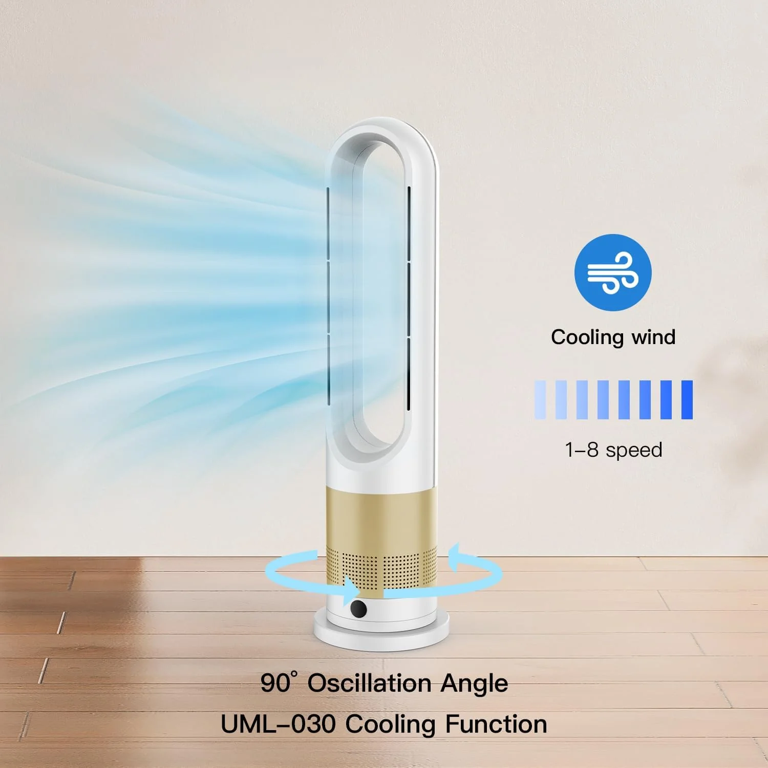 Faryuan 26.5Inch Tower Fans Heating & Cooling Combo Tower Fan 80° DEMO - Image 5