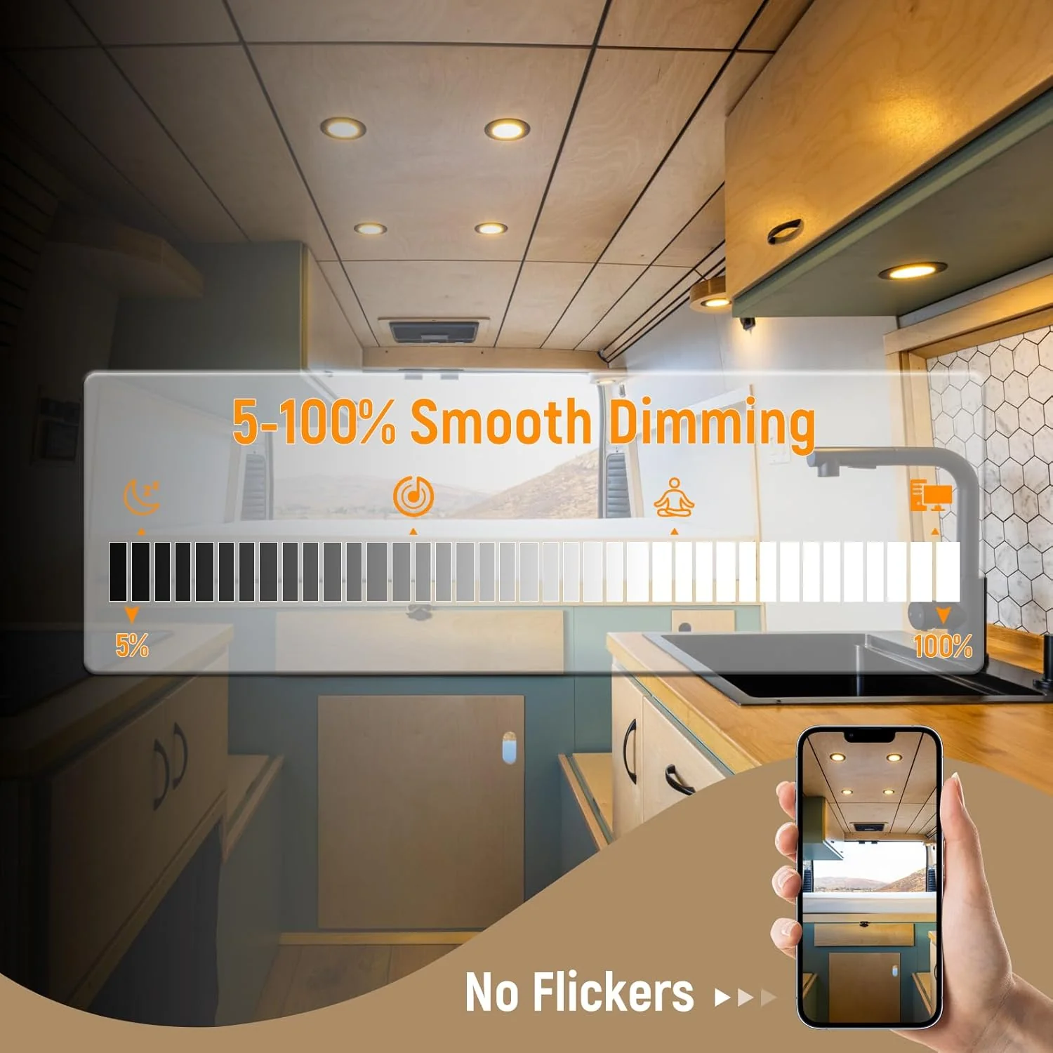 Obeaming LED Downlights Recessed Ceiling Lights Dimmable Spot Interior DEMO - Image 3