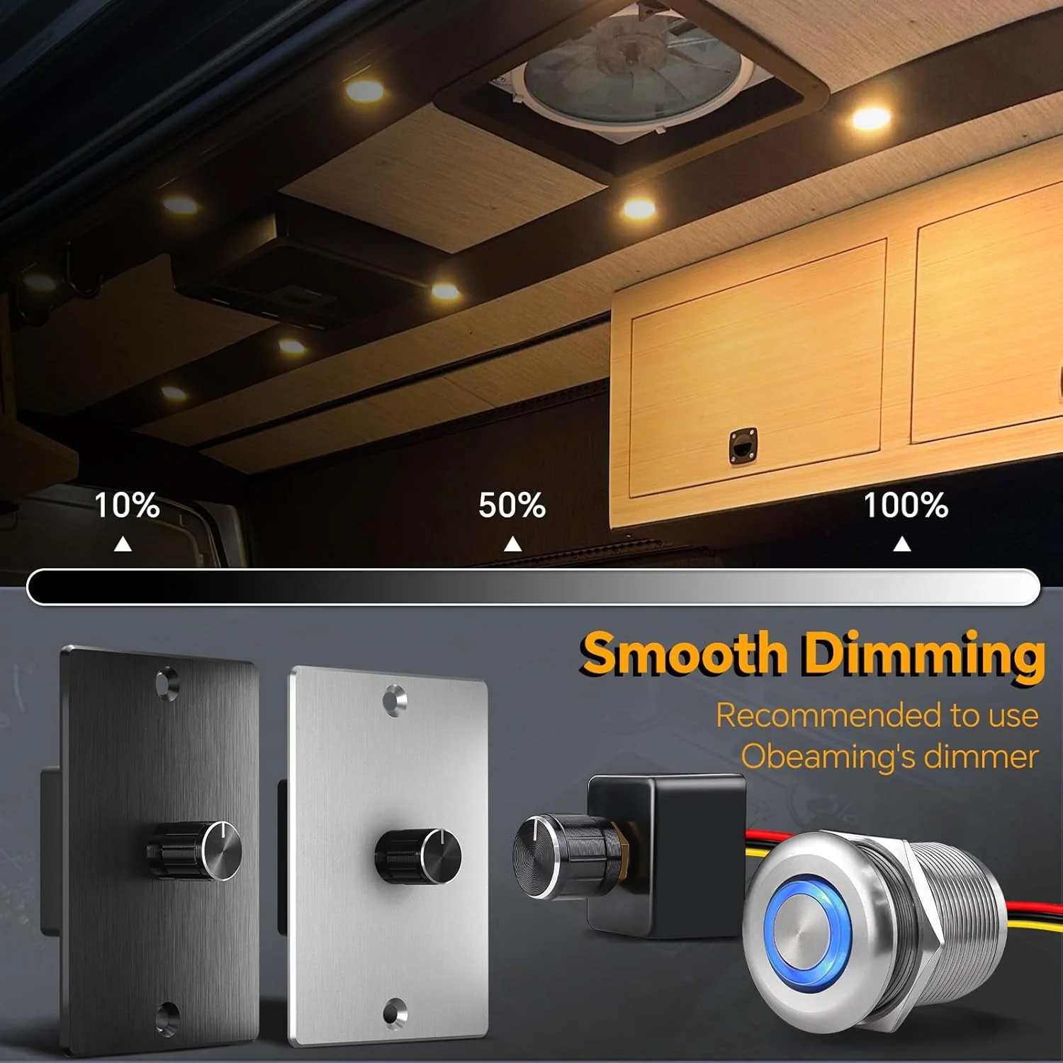 Obeaming LED Downlights Recessed Ceiling Lights Dimmable Spot Interior DEMO - Image 9