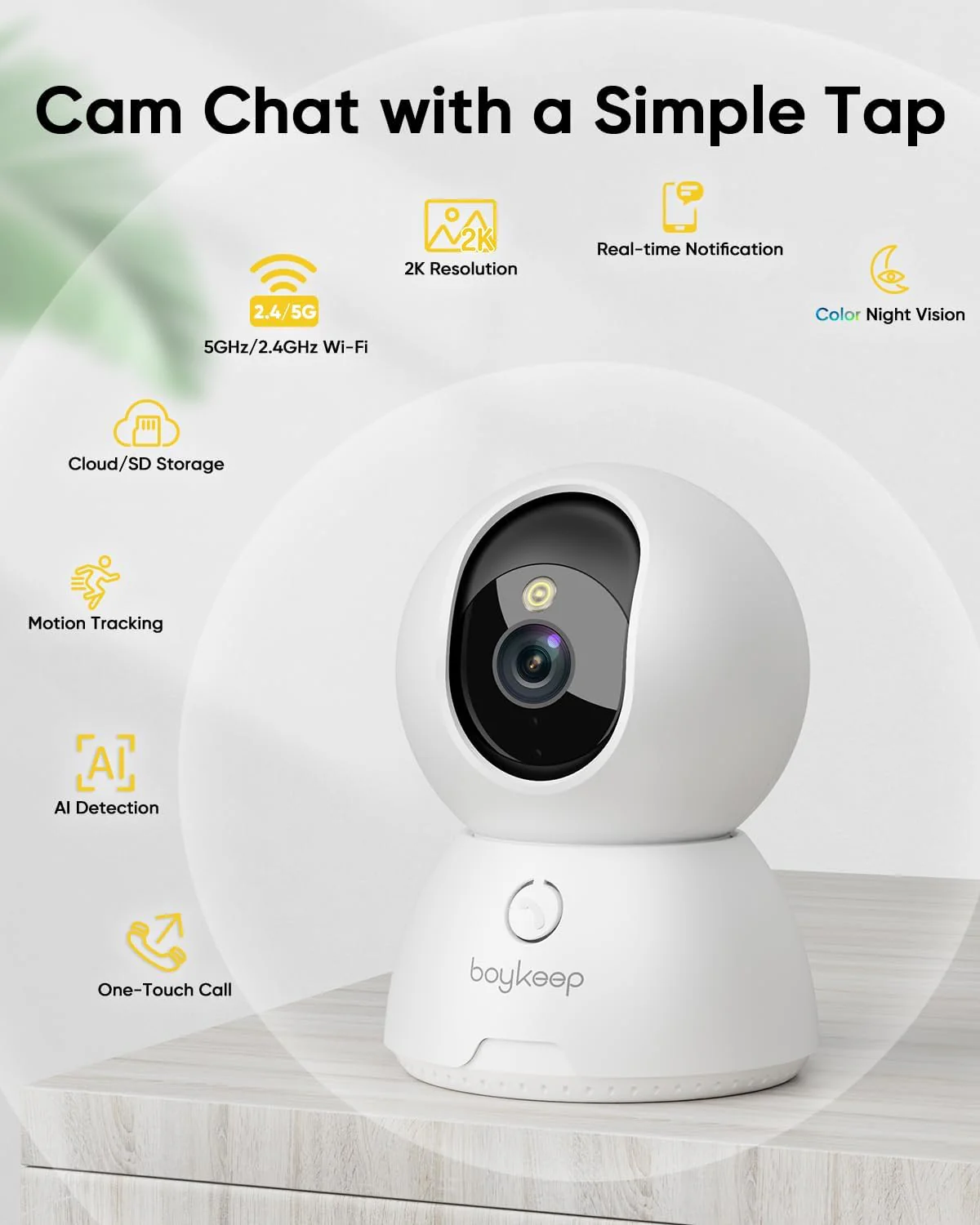 BoyKeep 2K Dome Cameras Indoor Dome Camera for Home Security Motion DEMO - Image 8