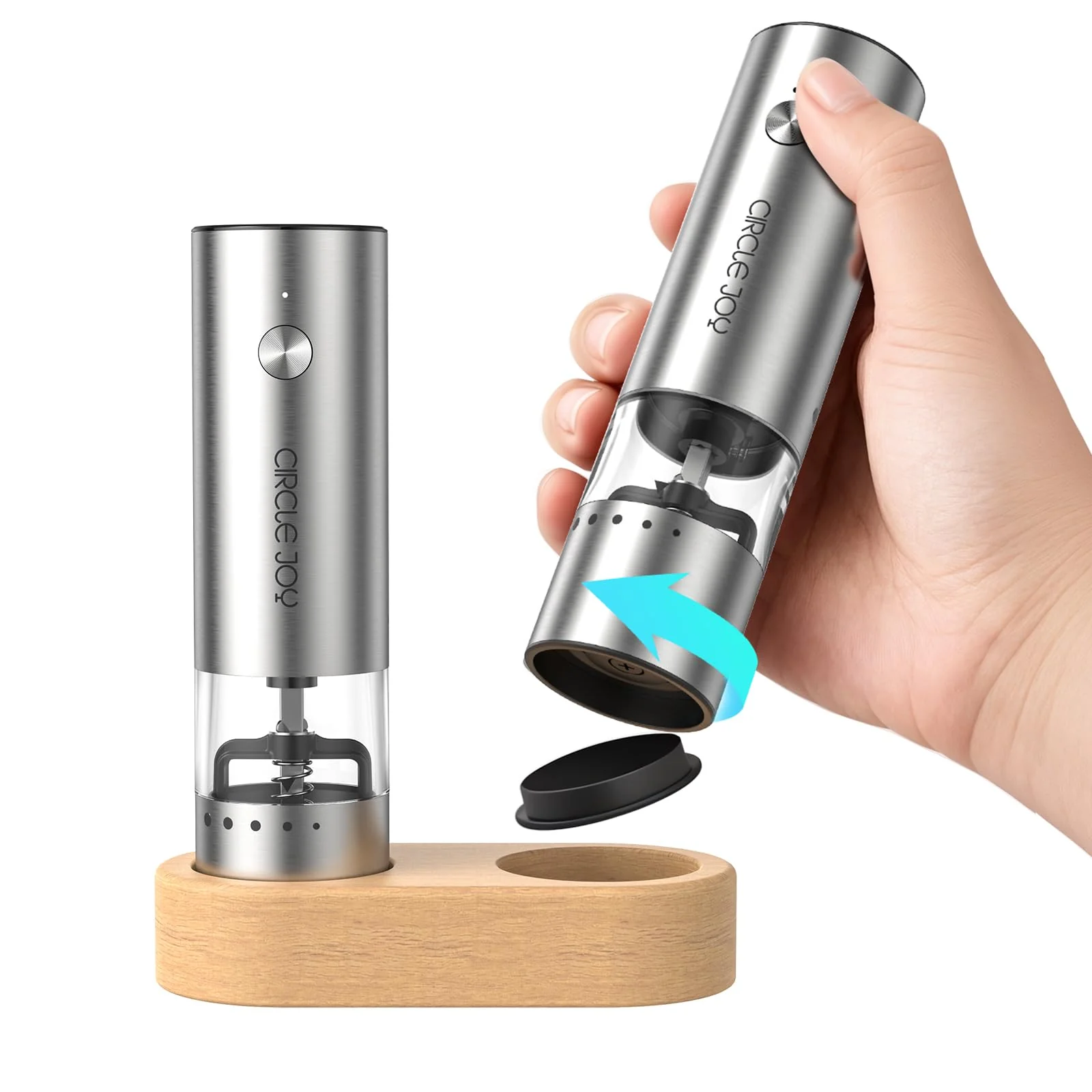 CIRCLE JOY Salt & Pepper Mill Sets Electric Salt and Pepper Grinder Set NEW