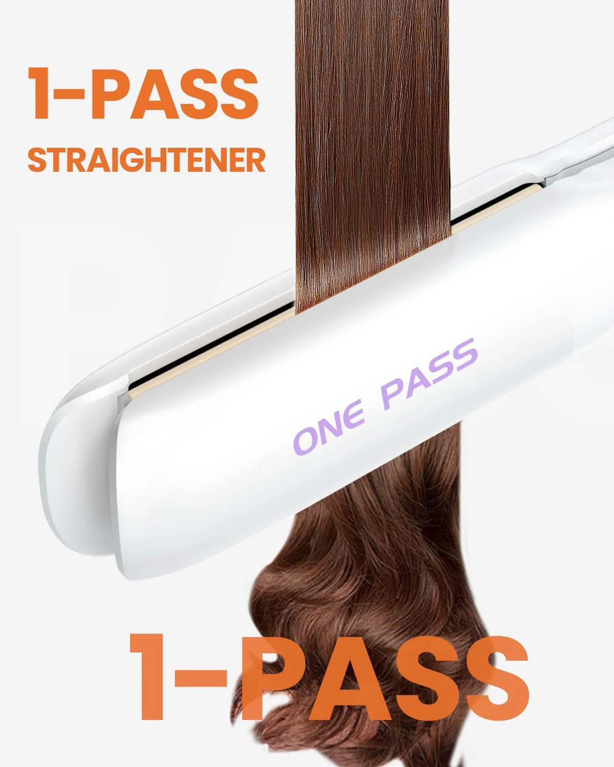 Faszin Hair Straighteners Titanium Flat Iron with Negative Ions White Size NEW - Image 3