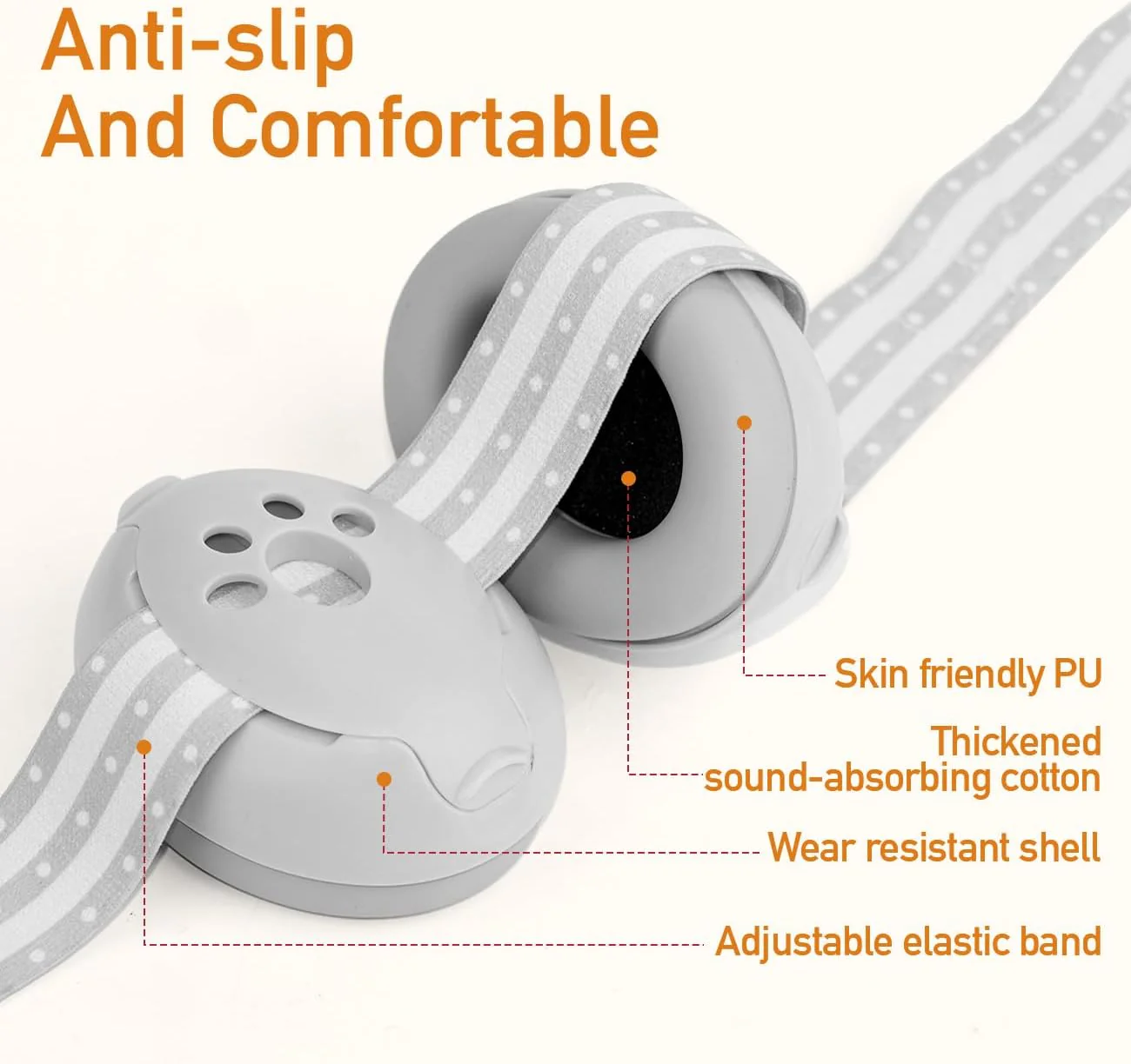 SENYUZHU Noise Hearing Protection Earmuffs Protection Earmuffs 2-in-1 NEW - Image 4