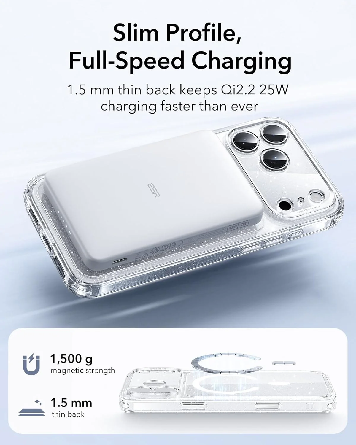 ESR Basic Cases Camera Control Cover Compatible with MagSafe Access B-Clear NEW - Image 4