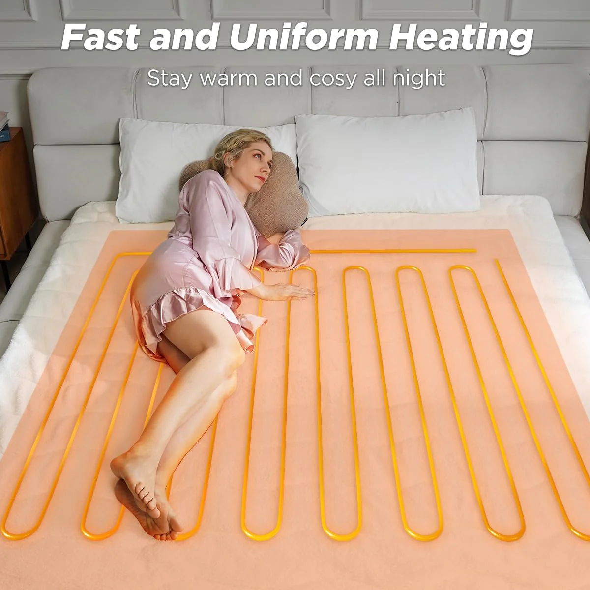 GOTCOZY Electric Blankets & Quilts Heated Underblanket for Single Bed, Soft NEW - Image 2