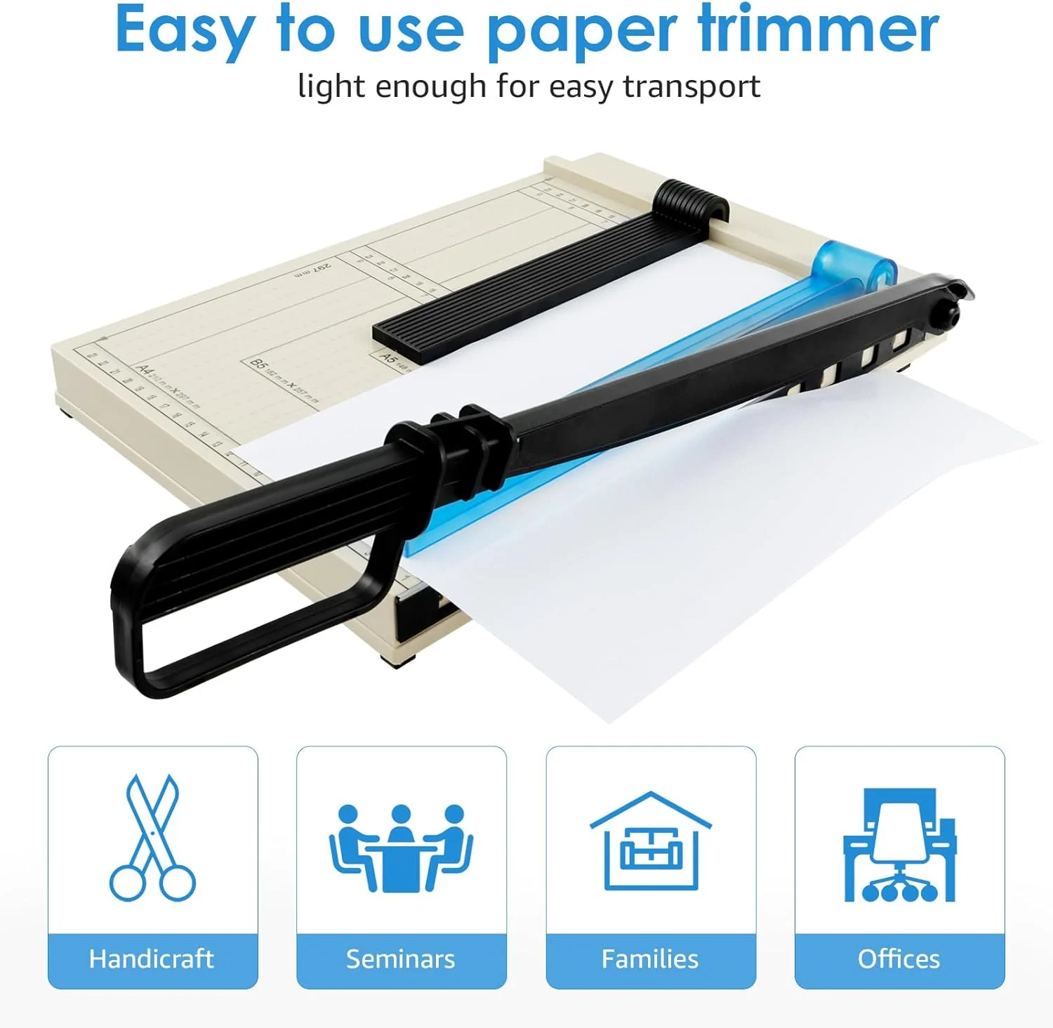Precision A4 Paper Trimmers & Blades Guillotine Paper Cutter with Safety DEMO - Image 2