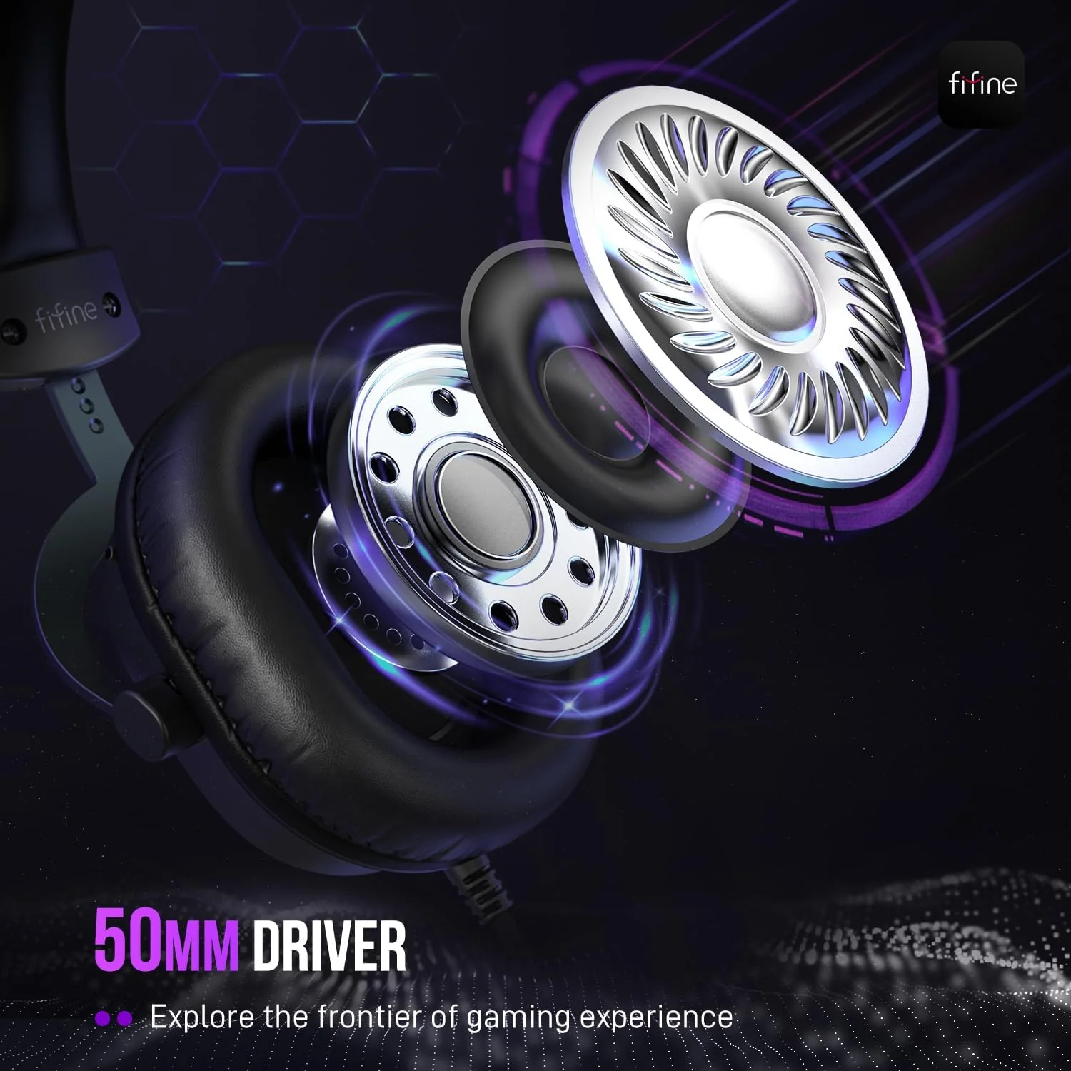 FIFINE PC Headsets Noise Cancelling Detachable Mic USB Headphone Black NEW - Image 2