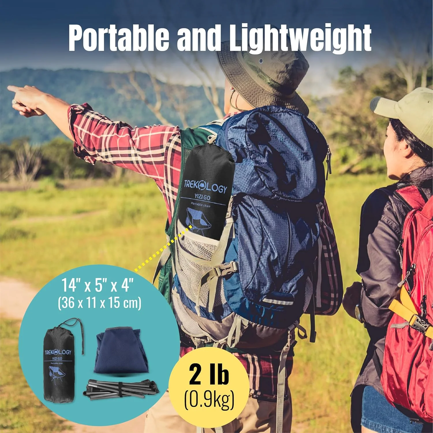 Trekology Portable Chairs Camping Chair Ultralight Compact Folding Deep NEW - Image 2