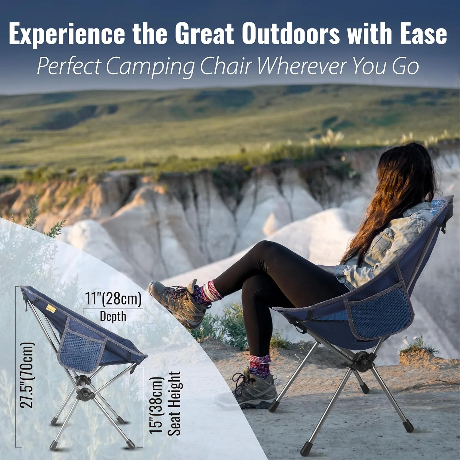 Trekology Portable Chairs Camping Chair Ultralight Compact Folding Deep NEW - Image 3