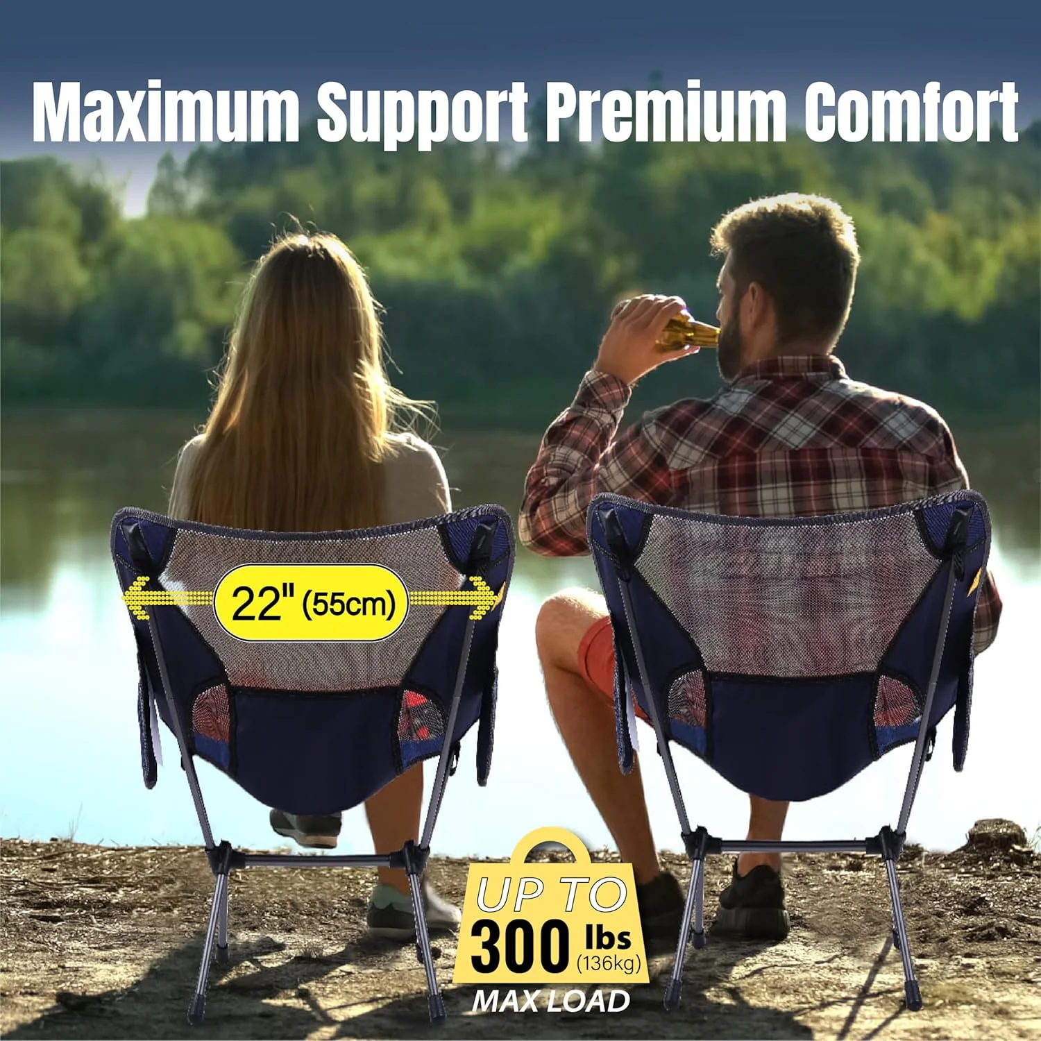 Trekology Portable Chairs Camping Chair Ultralight Compact Folding Deep NEW - Image 4