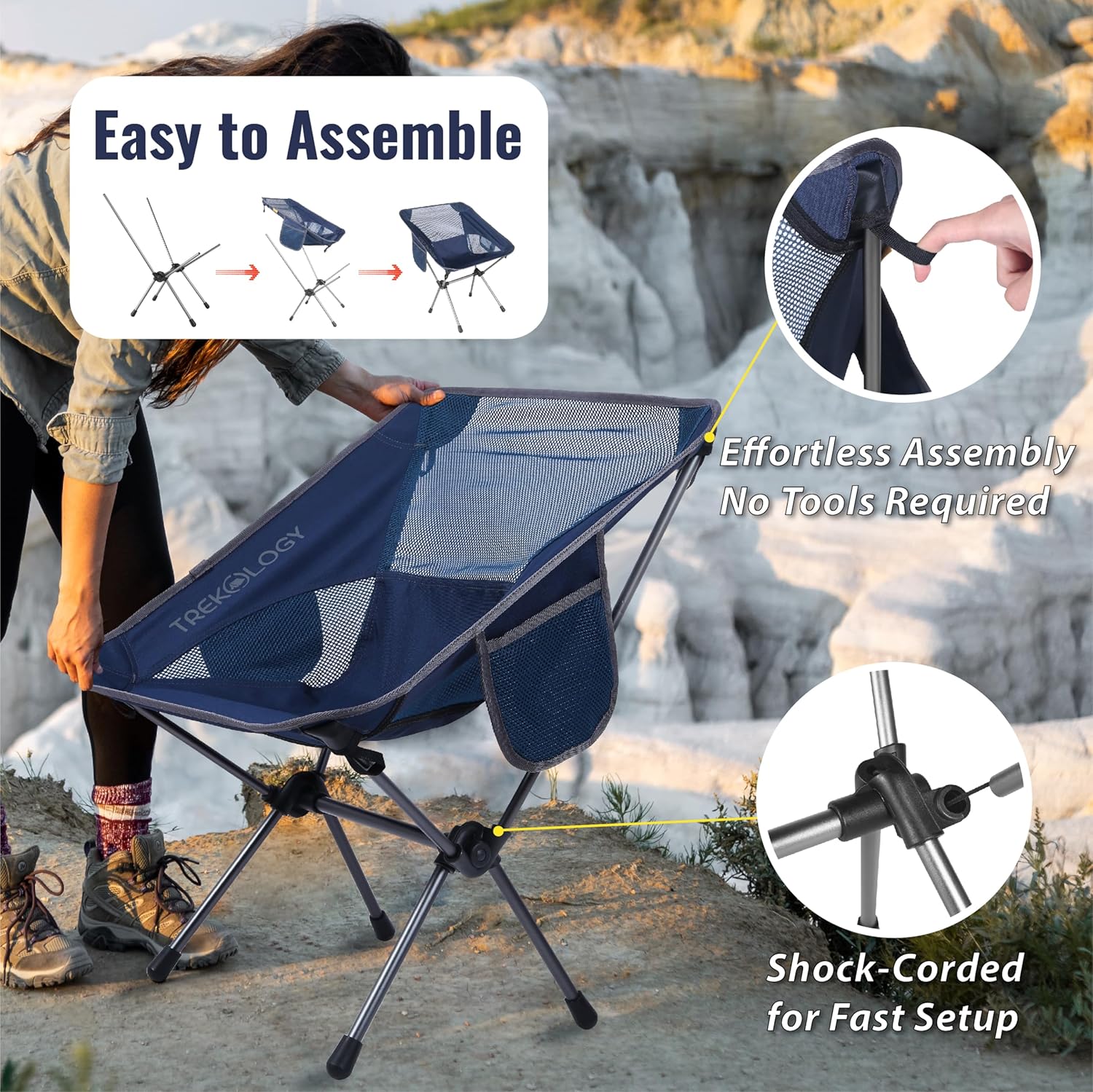 Trekology Portable Chairs Camping Chair Ultralight Compact Folding Deep NEW - Image 6