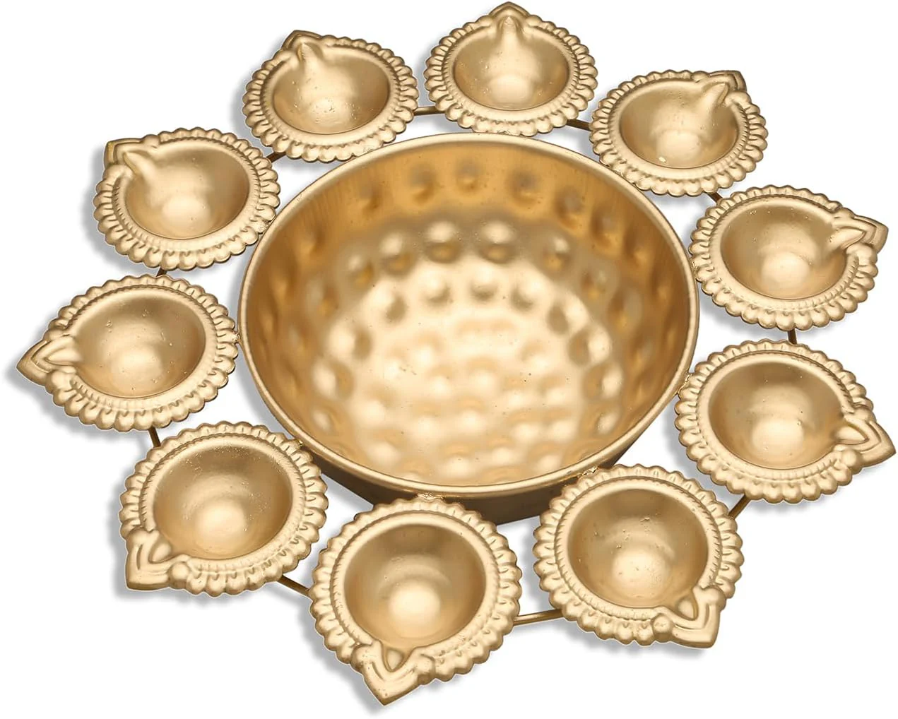 R Ayurveda Religious & Spiritual Items Copper Decorative Metal Diya NEW - Image 3