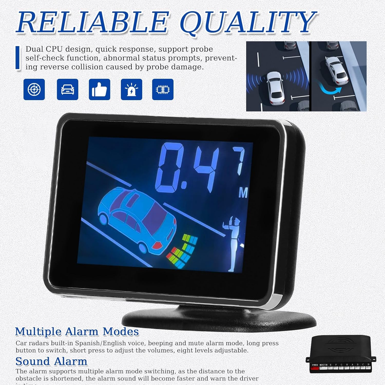 SOULONG Car Car Electronics Parking Sensors with Reversing Radars & LCD DEMO - Image 3
