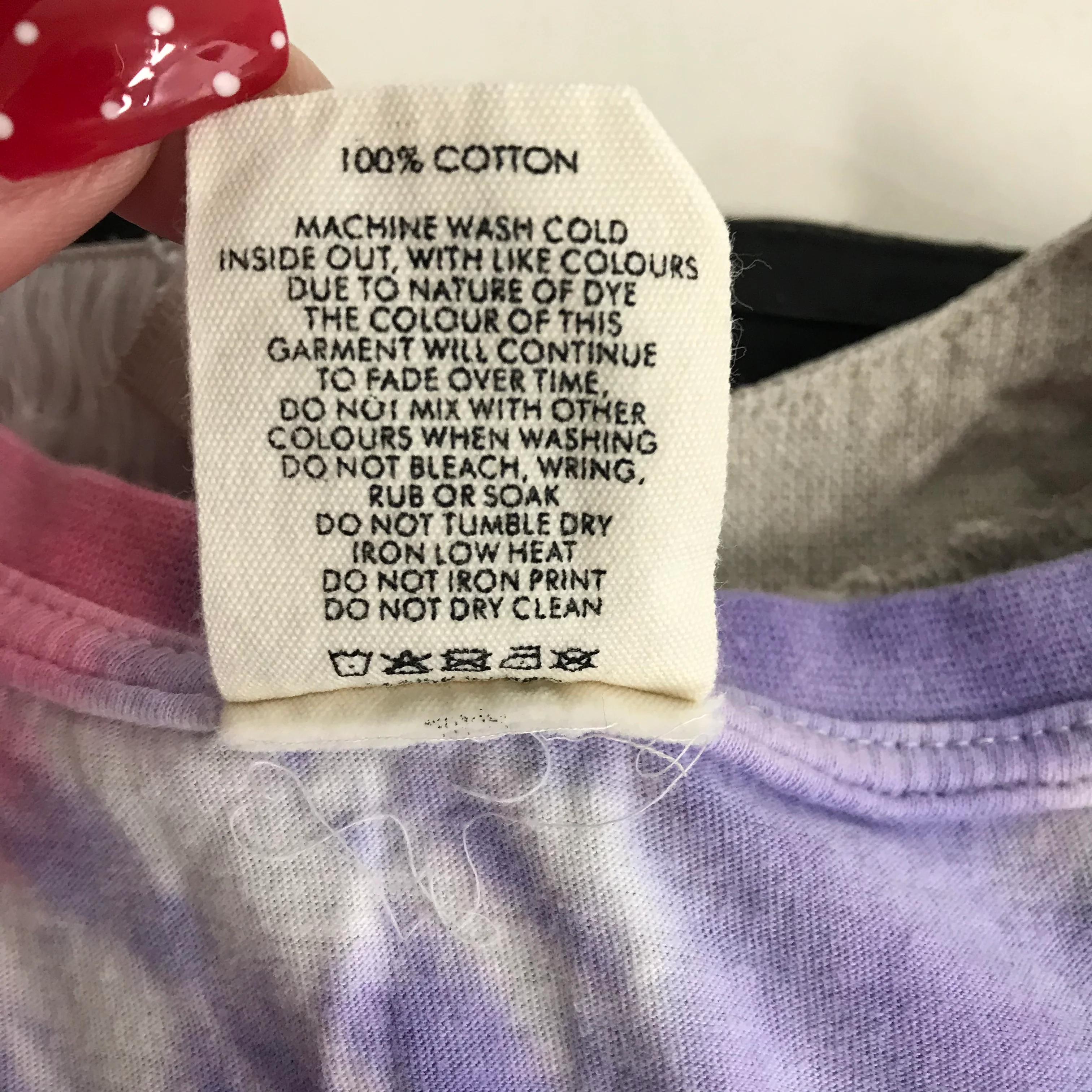 Ghanda Tie Dye Tank Top Sleeveless Cotton Blend Purple Ladies Size 10 - Image 3
