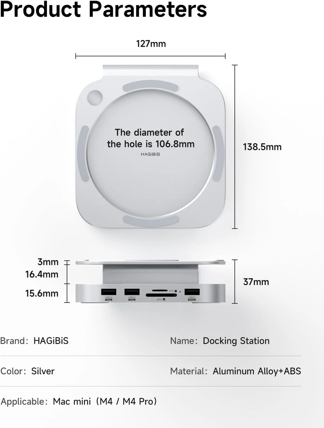 Hagibis 3-in-1 Accessories USB-C Docking Station with SSD Enclosure, Hub & NEW - Image 8