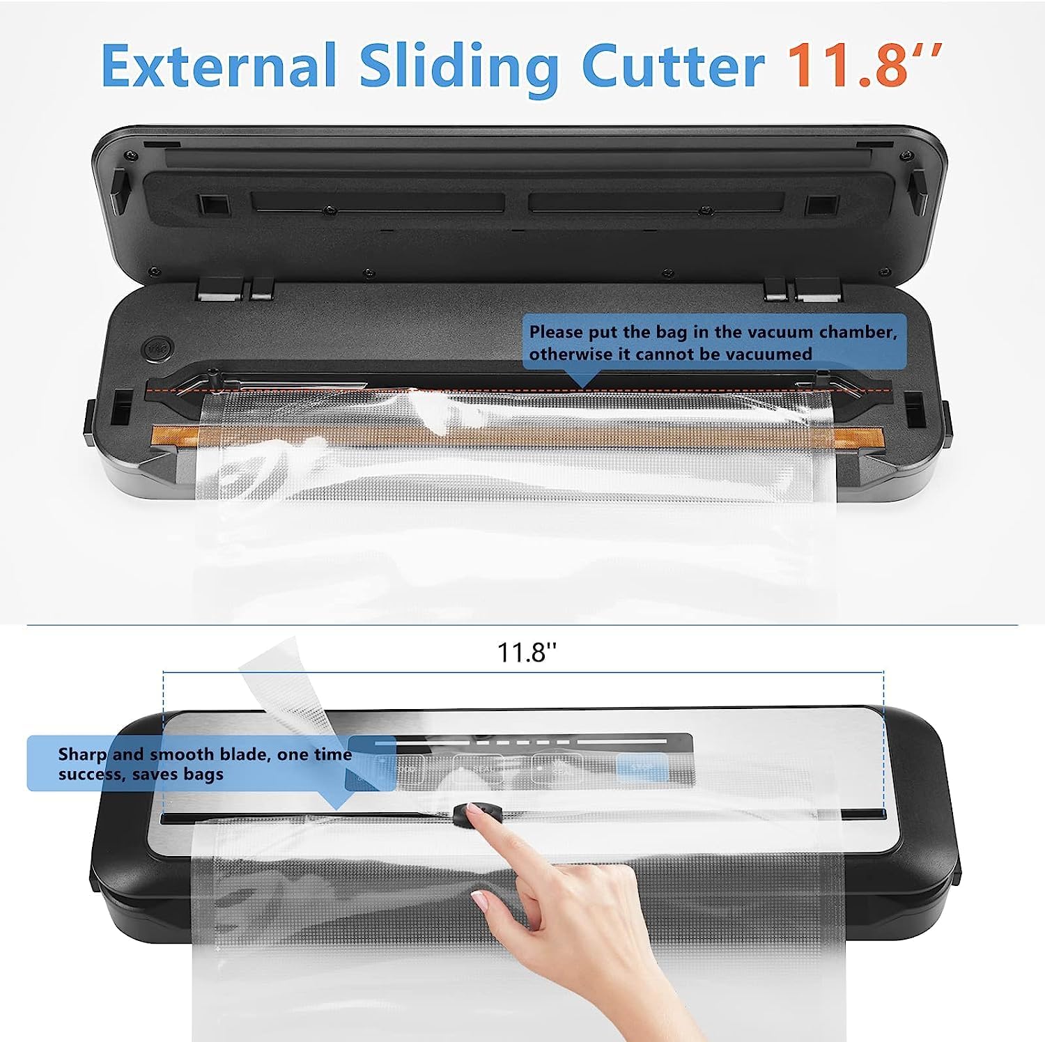 Inkbird Vacuum Sealer Automatic Food Preservation Sealing Machine Silver NEW - Image 7