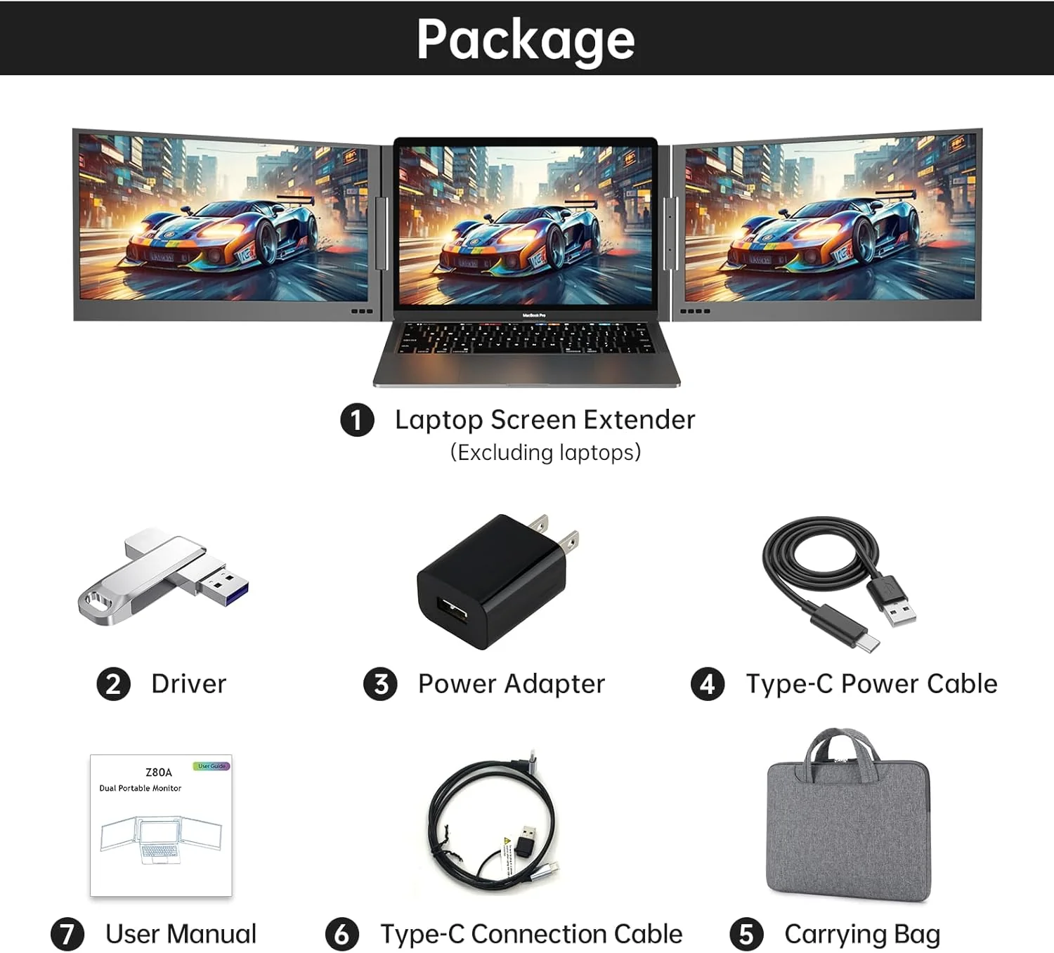 MT-VIKI 15.6 Monitors Inch Portable FHD 1080P Laptop Monitor Screen Extender NEW - Image 8