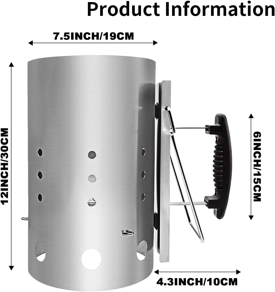 guogiyala Insulated Handle Stove Accessory Barrel for Outdoor Barbecue NEW - Image 3