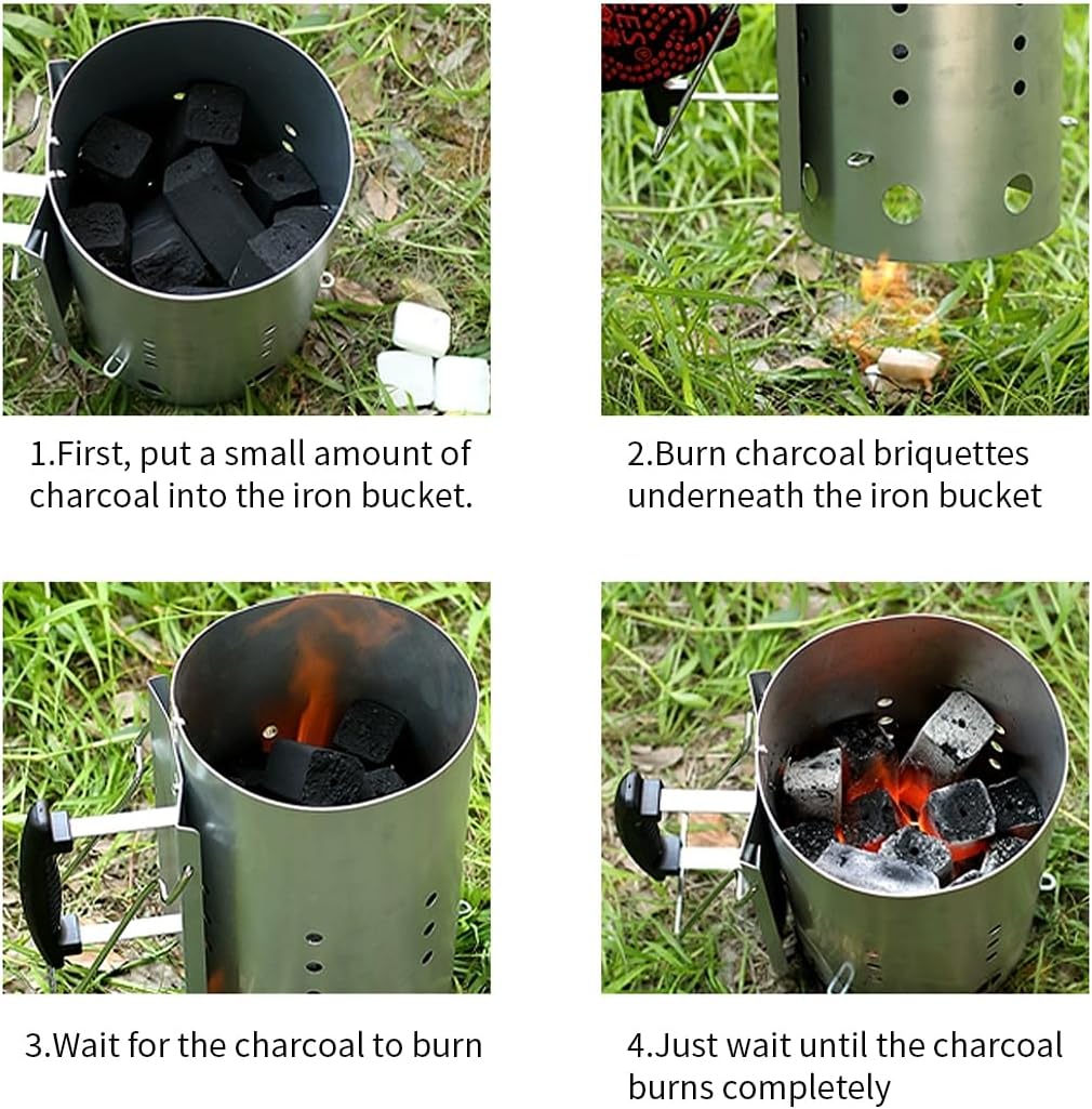 guogiyala Insulated Handle Stove Accessory Barrel for Outdoor Barbecue NEW - Image 4