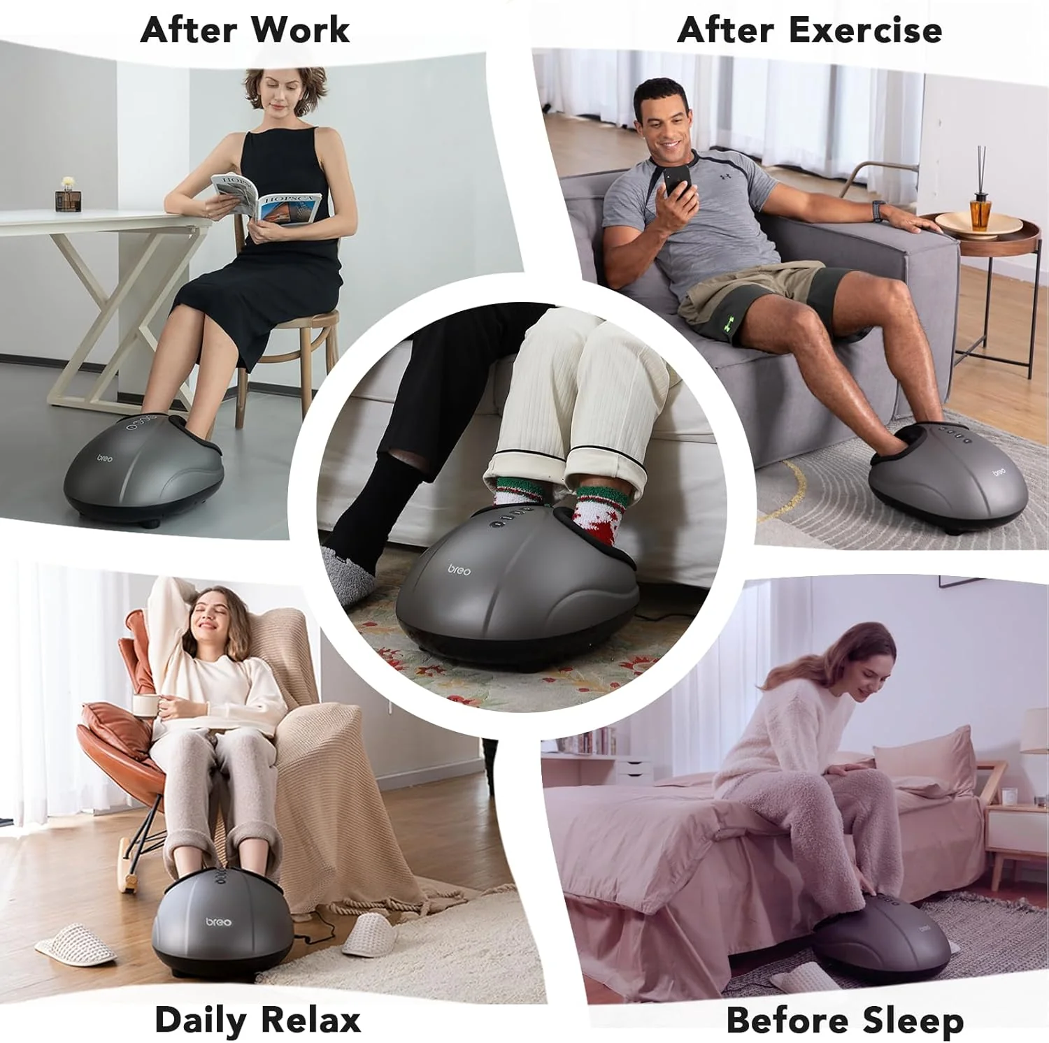 Breo Shiatsu Foot Massager Machine with Deep Tissue Kneading and Heat for DEMO - Image 9
