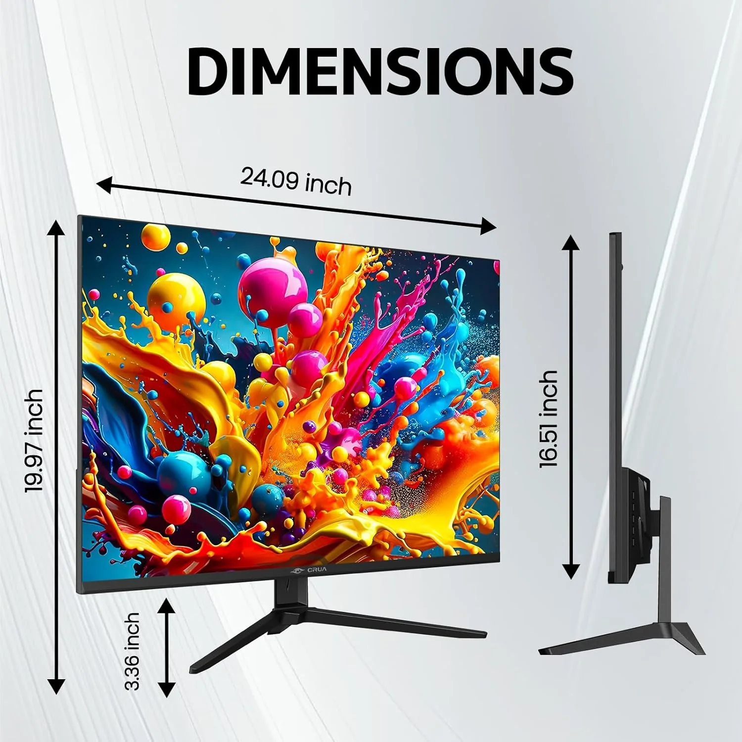 CRUA 4K Monitors IPS UHD Monitor with 3840x2560 Resolution, 120% sRGB, HDR NEW - Image 8