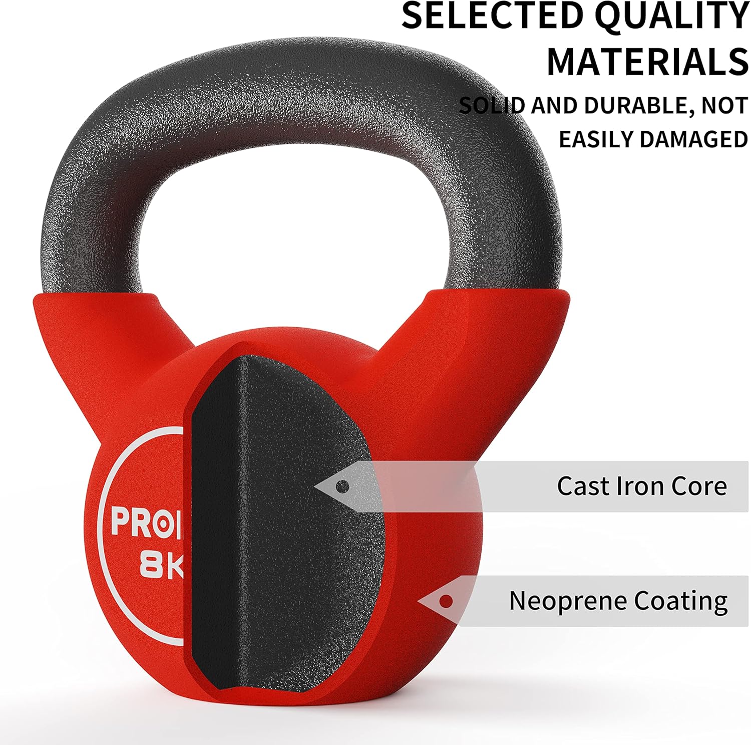 PROIRON Solid Kettlebells Cast Iron Kettlebell Weights Strength Training NEW - Image 5
