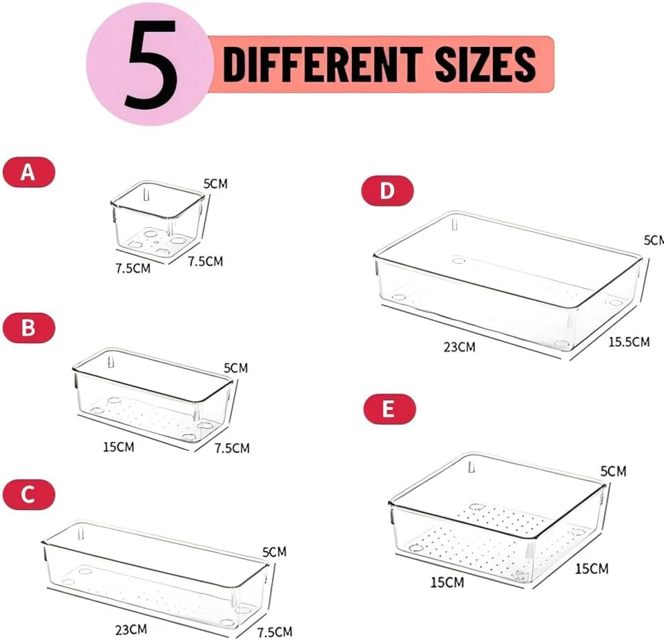 Quxyxso Plastic Versatile Bathroom Vanity Drawer Organizer Makeup Display NEW - Image 2