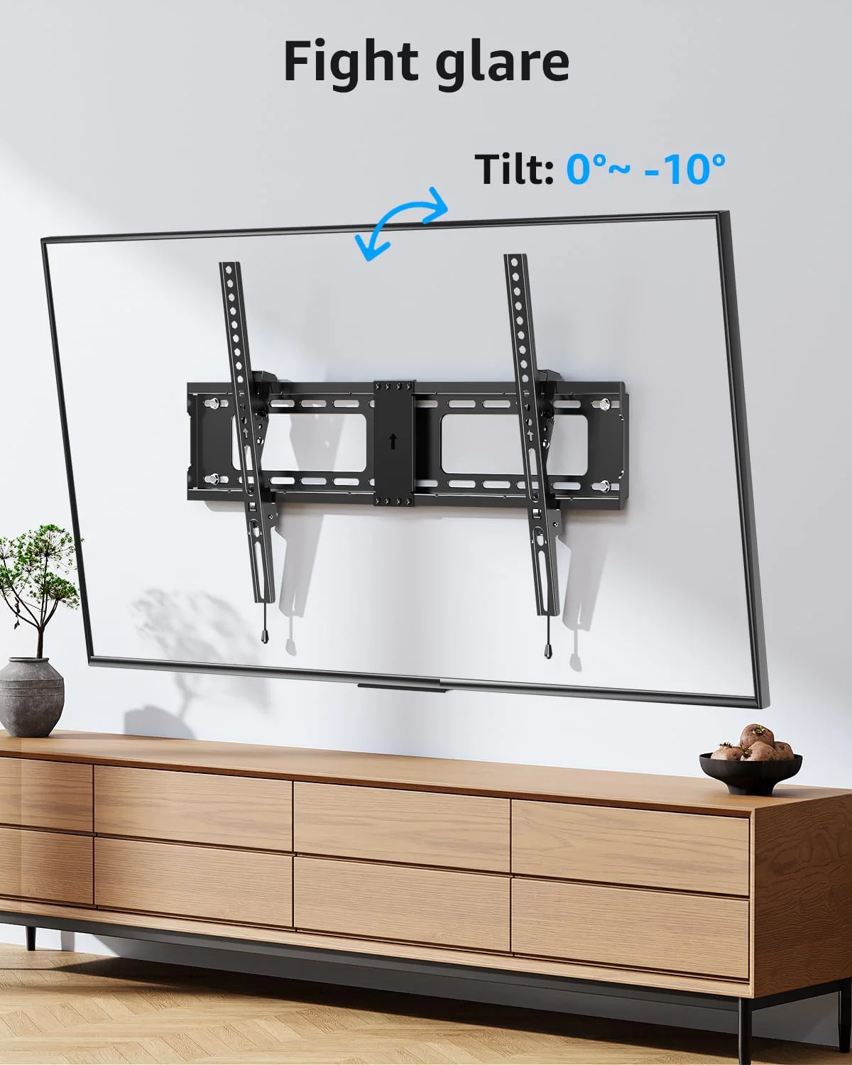 MOUNTUP TV Wall Mount Bracket Tilting for 37-82 Inch Flat Screen TVs Black NEW - Image 2