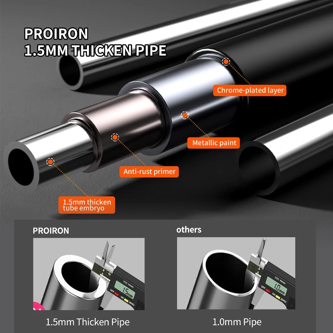 PROIRON Adjustable Pull-Up Bar Doorway Chin-Up Strength Training 72-97cm NEW - Image 5